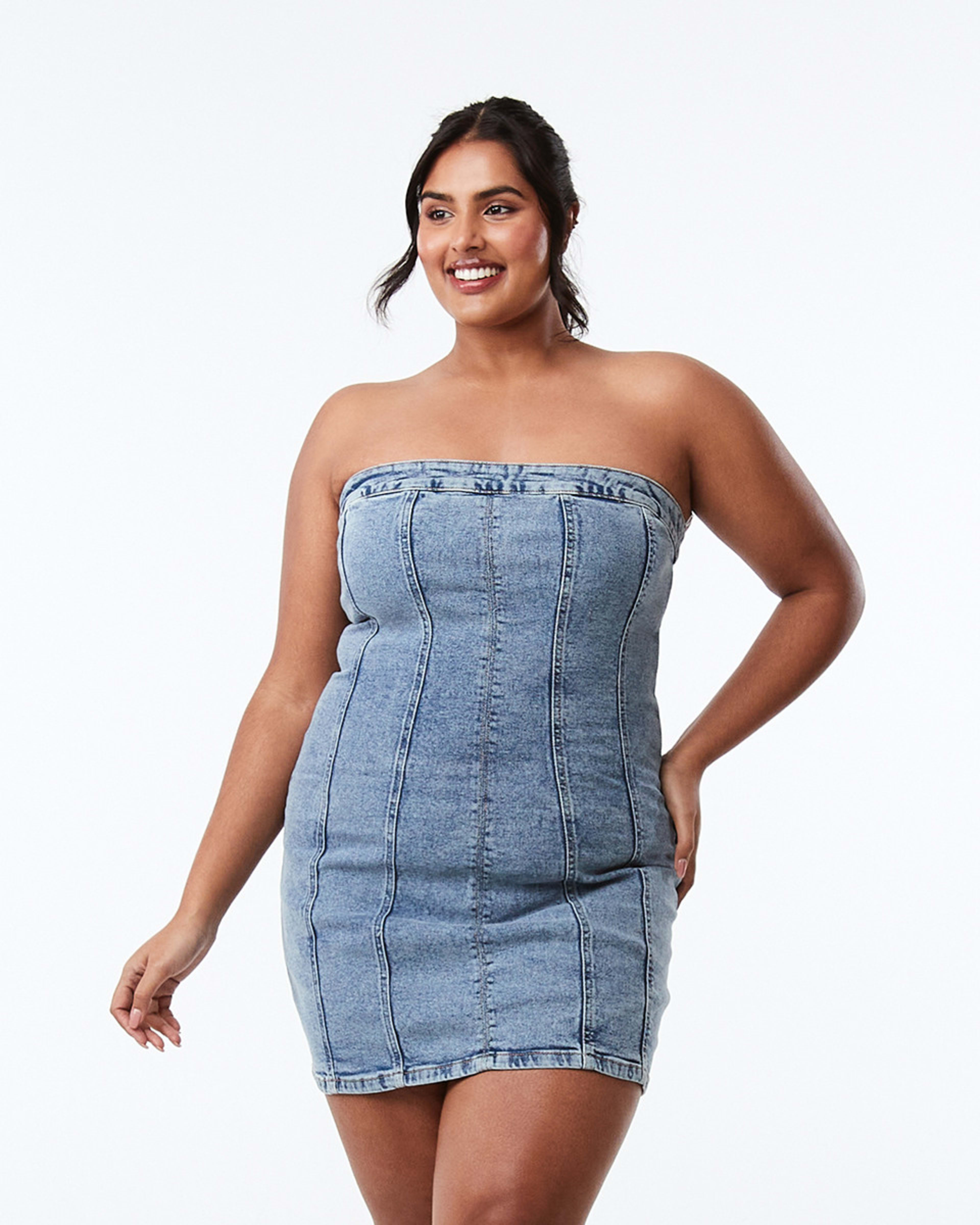 Denim Bandeau Dress Kmart