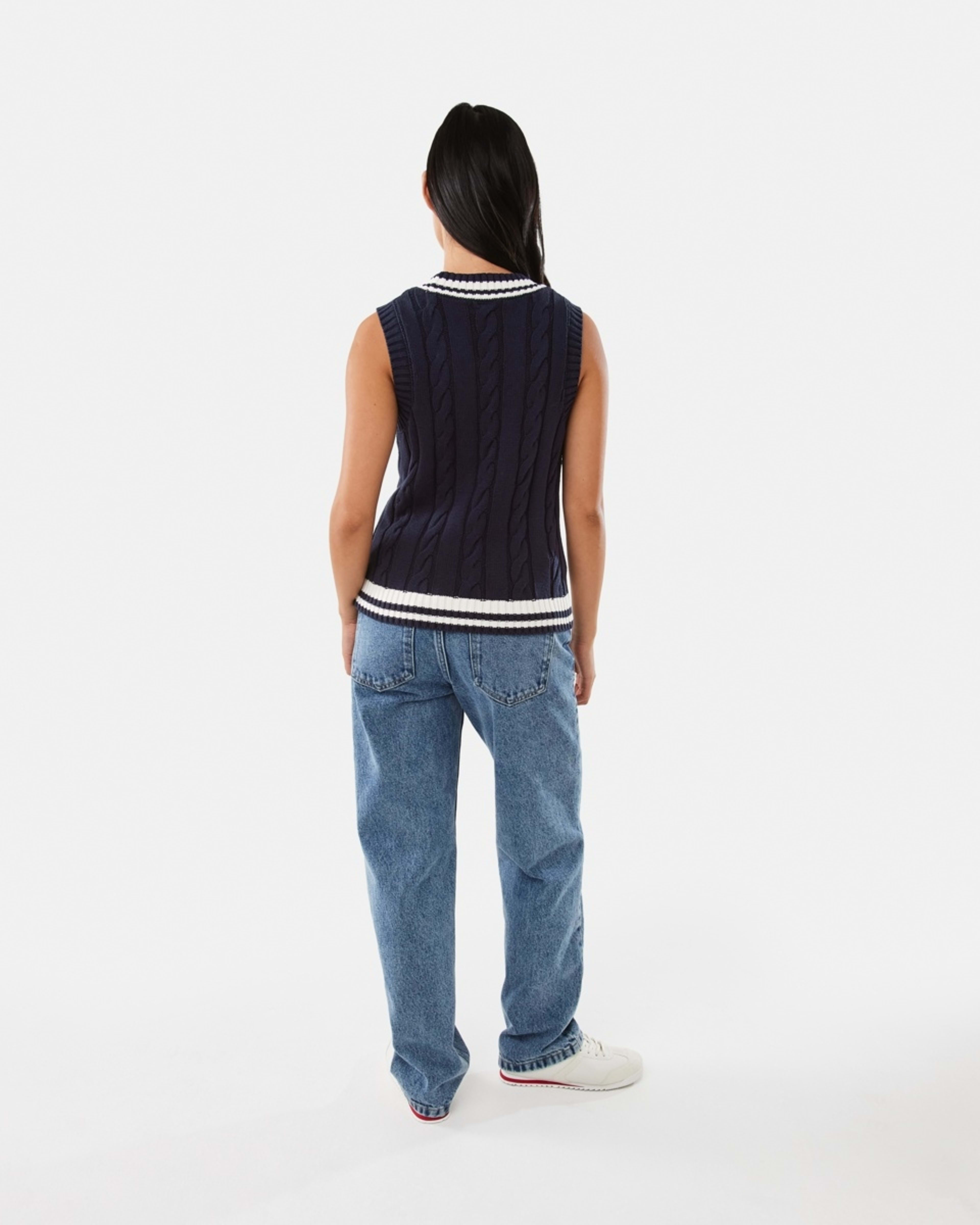 4 Cable Vest Navy Tip, 4 of 7