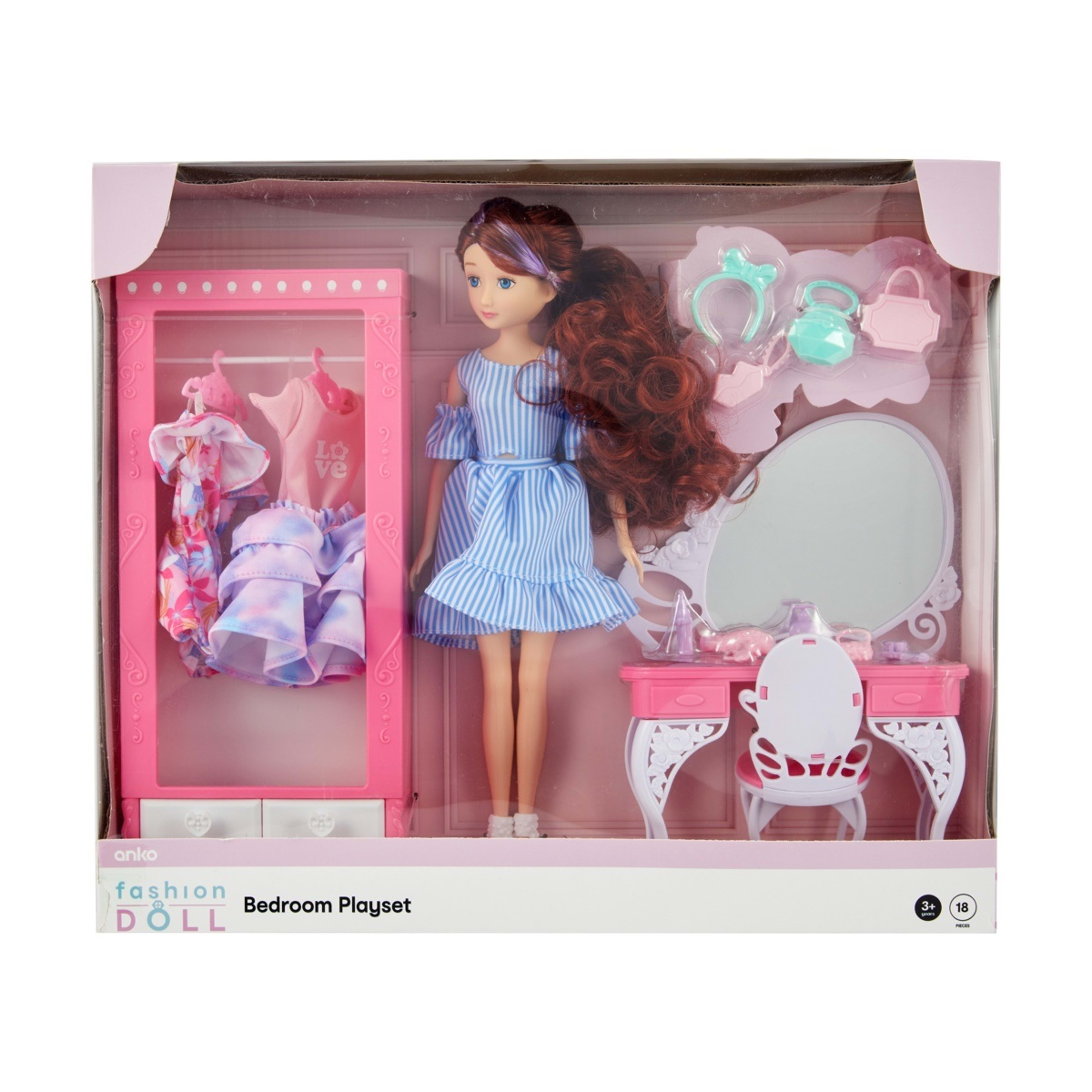 8 18 Piece Fashion Doll Bedroom Playset, 8 of 9