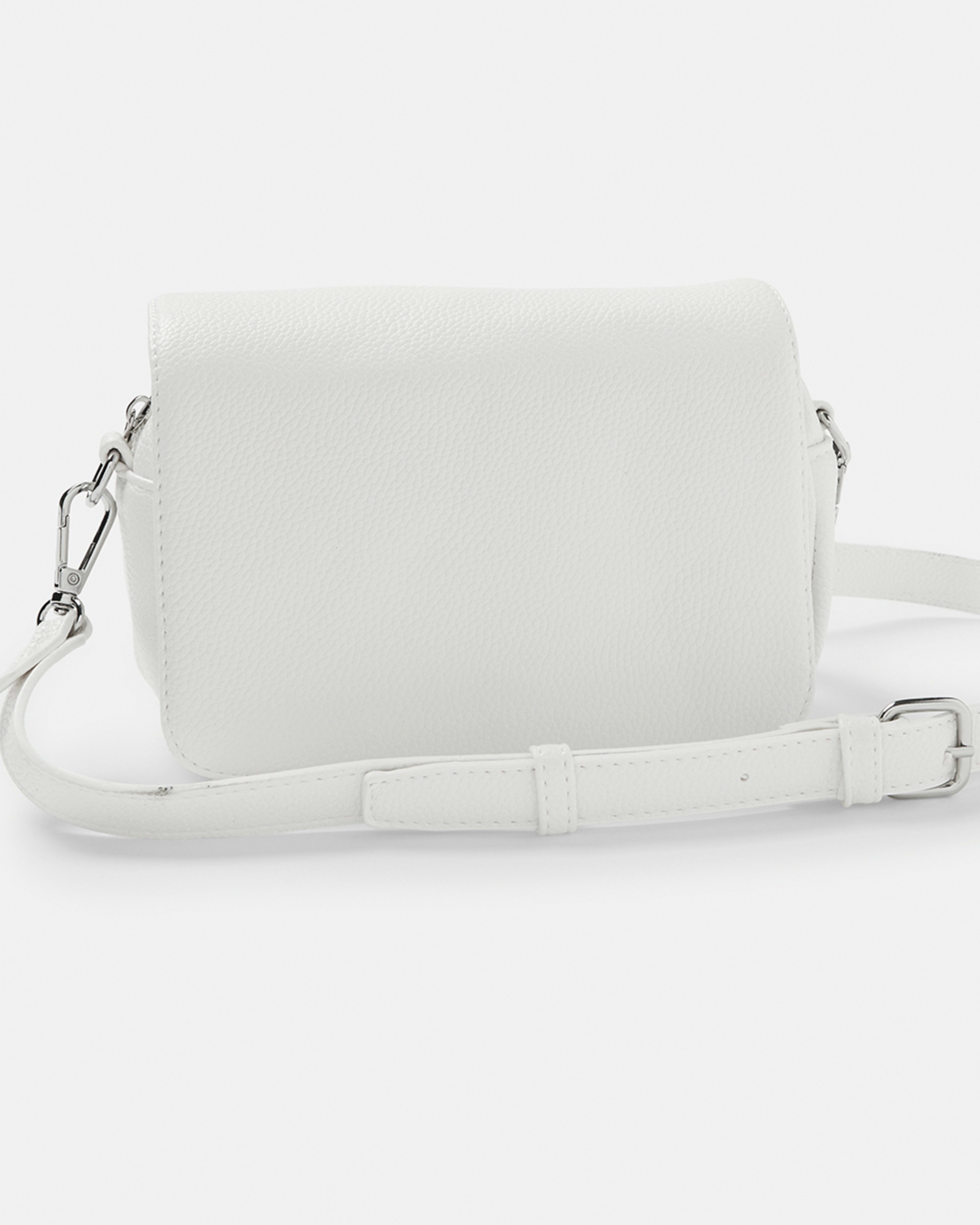 3 Front Flap Crossbody Bag White2, 3 of 6