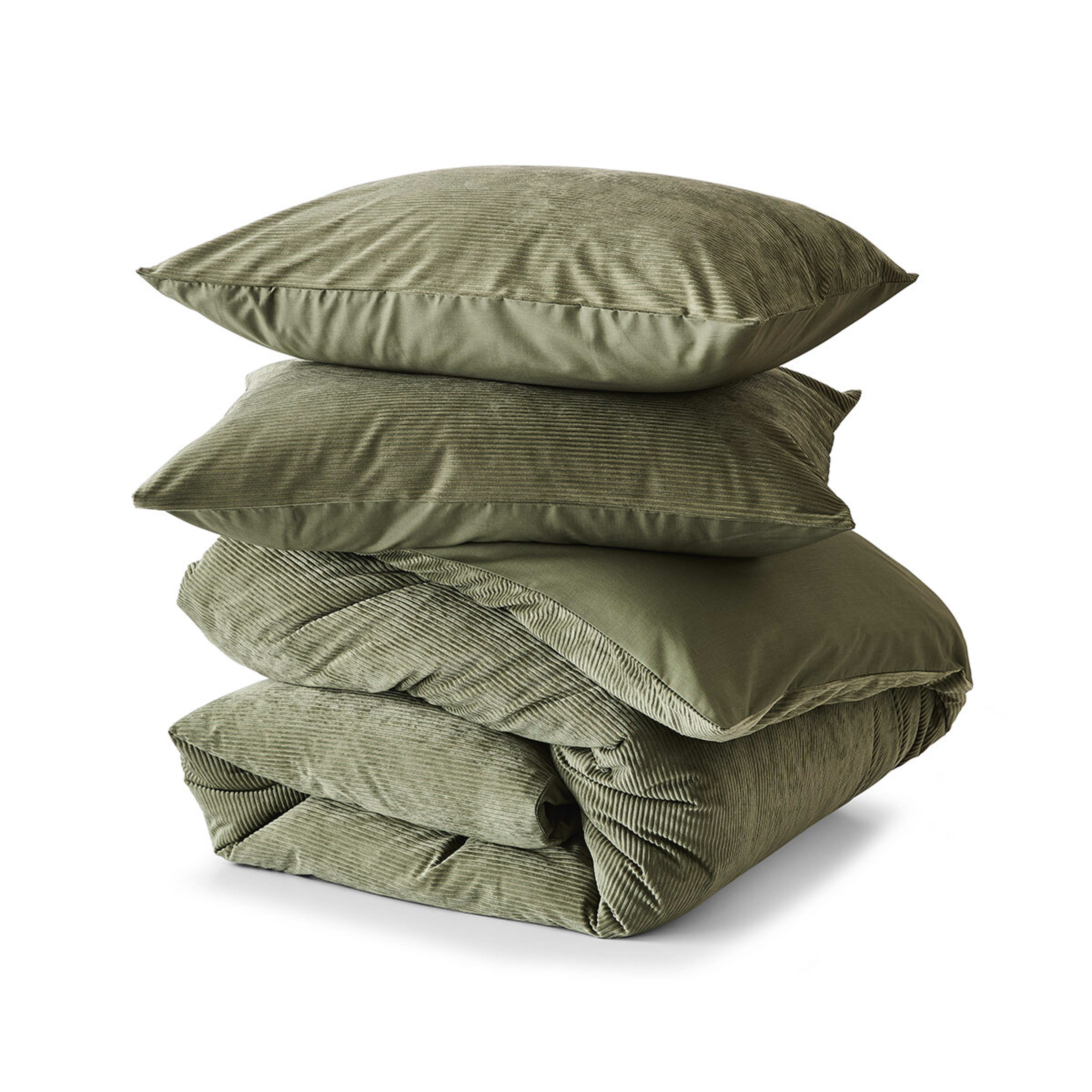 5 Corduroy Quilt Cover Set - King Bed, Forest, 5 of 6