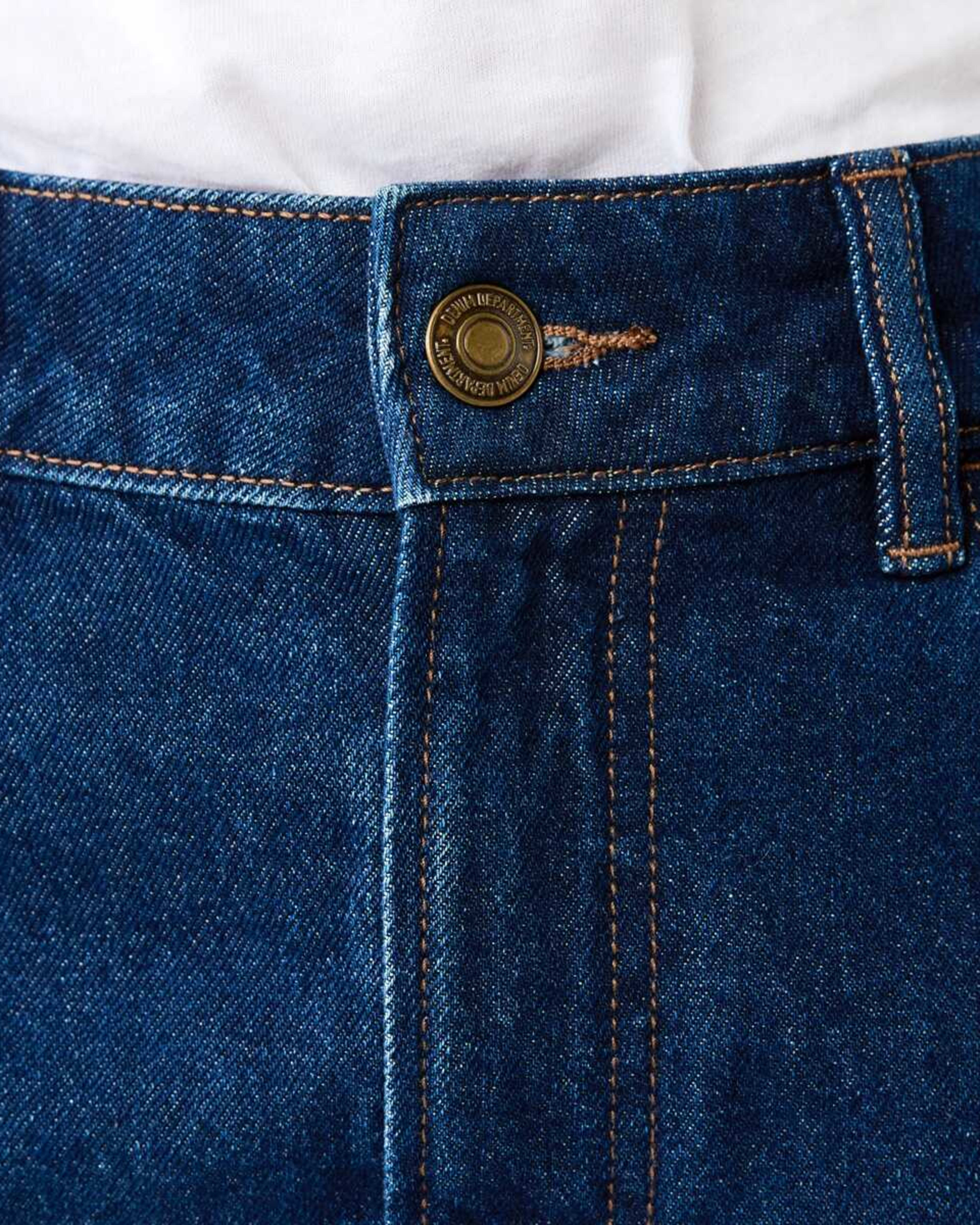 5 Denim A-line Mini Skirt MID WASH, 5 of 10