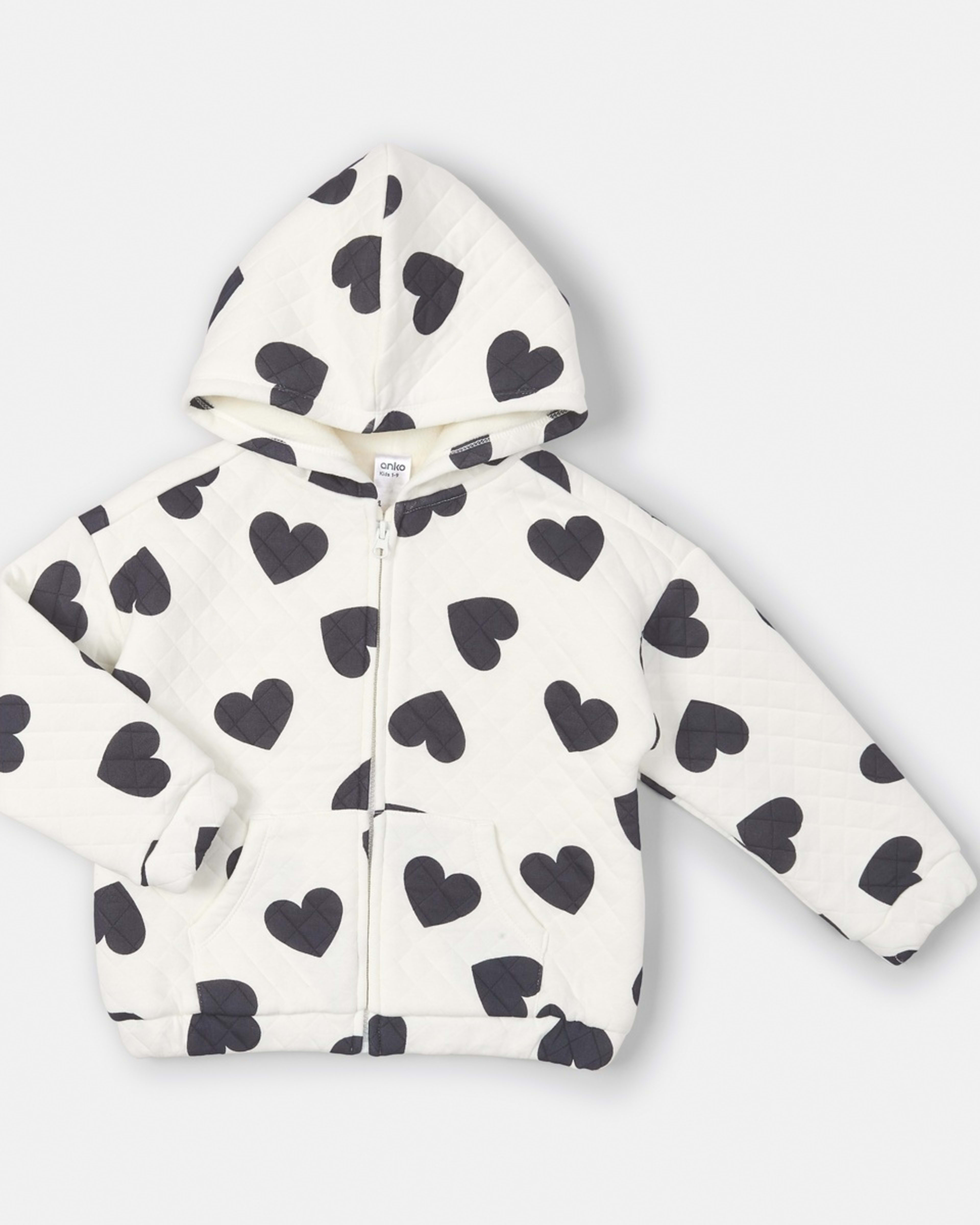 9 Sherpa Lined Zip Hoodie Hearts, 9 of 10