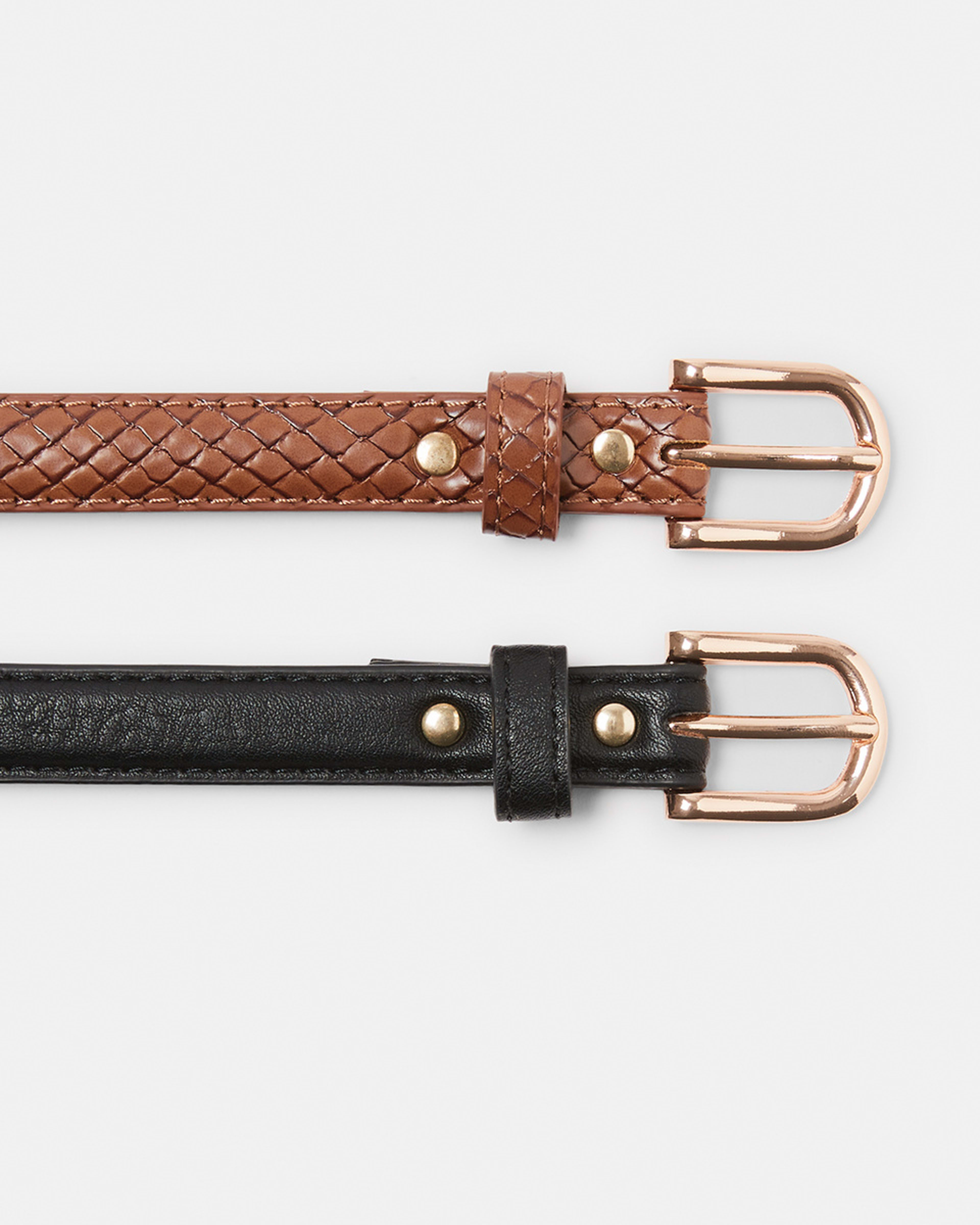 2 Pack Skinny Belt Kmart