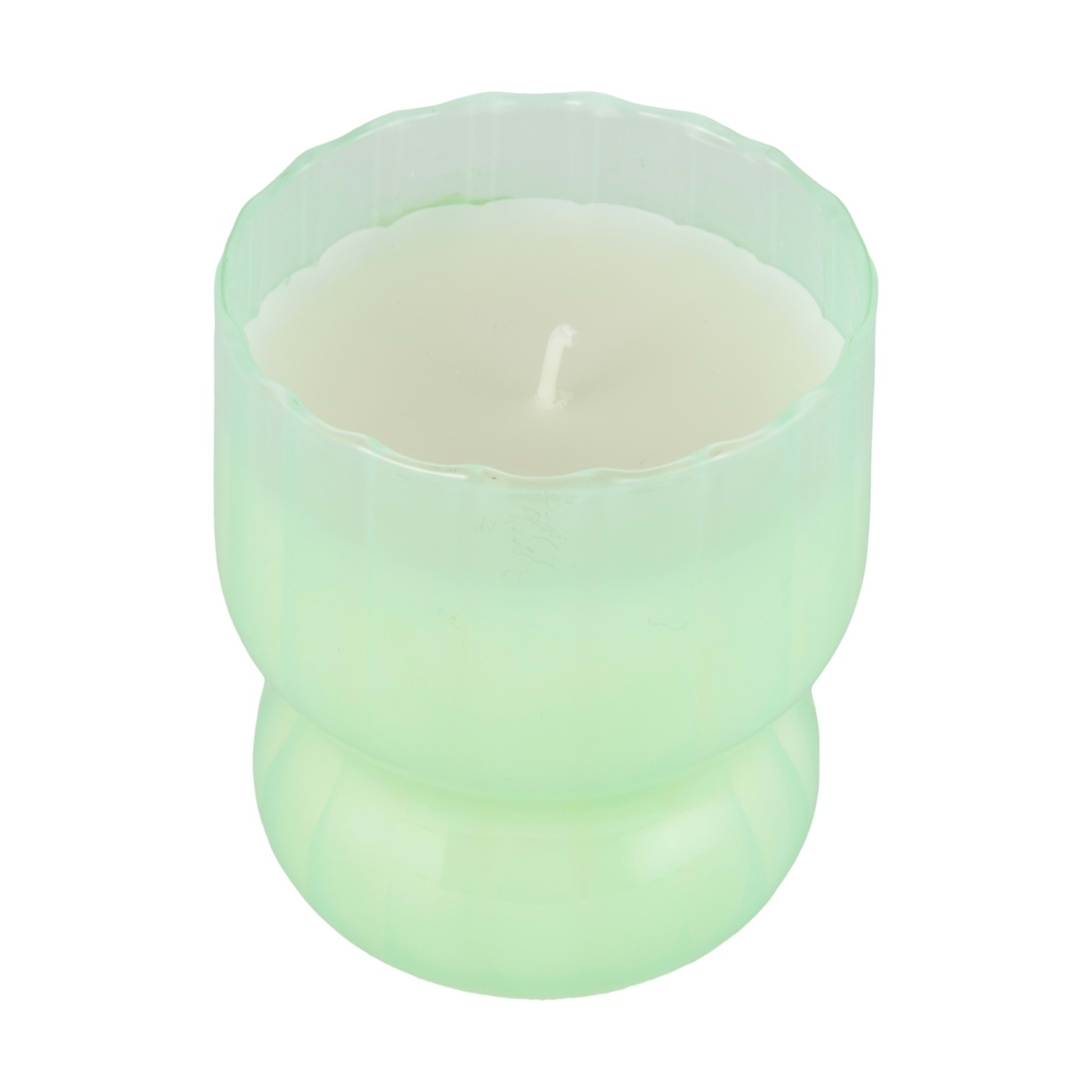 2 Coves of Capri Swirl Glass Candle - Green, 2 of 9