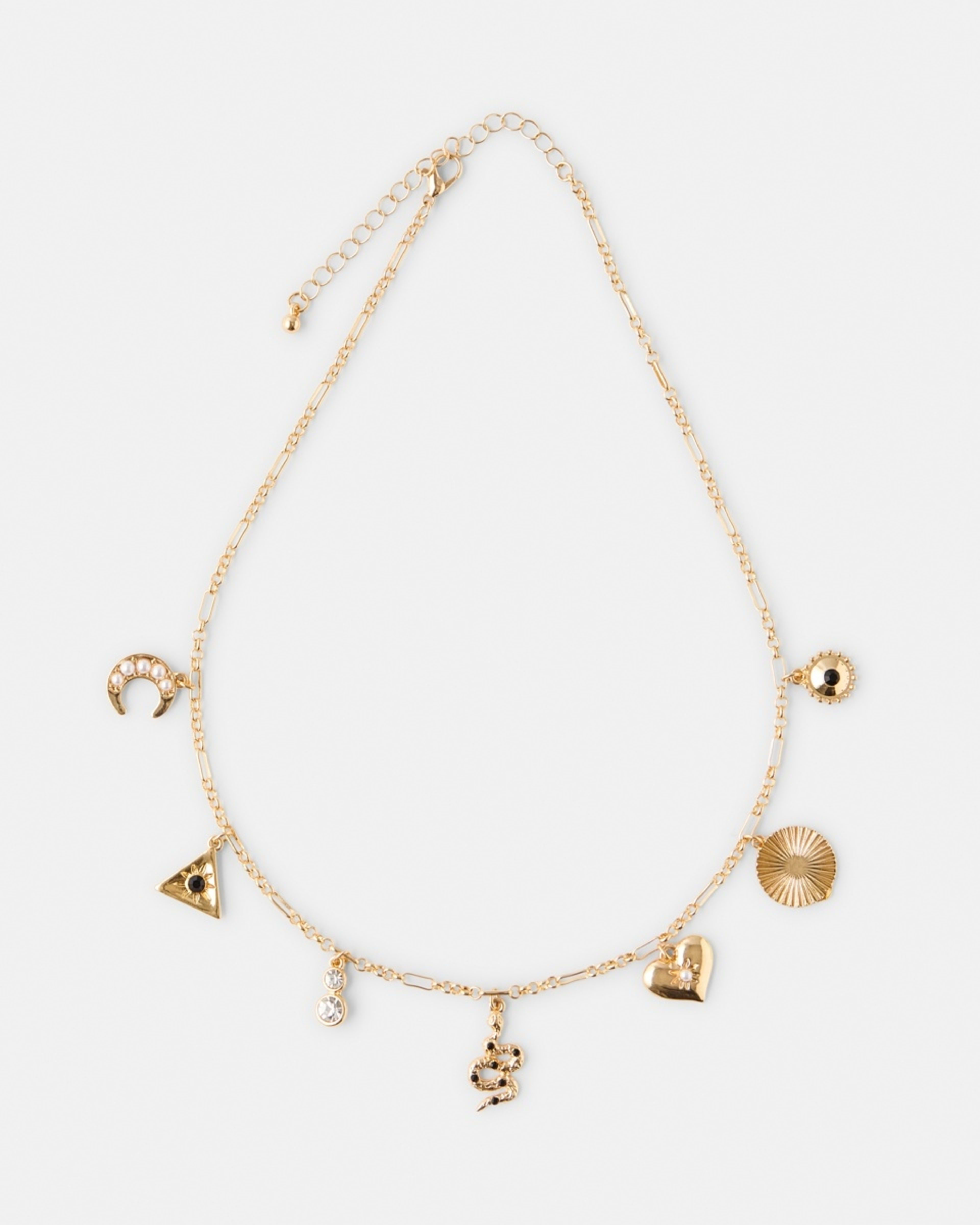2 Snake Charm Necklace - Gold Tone Gold, 2 of 4