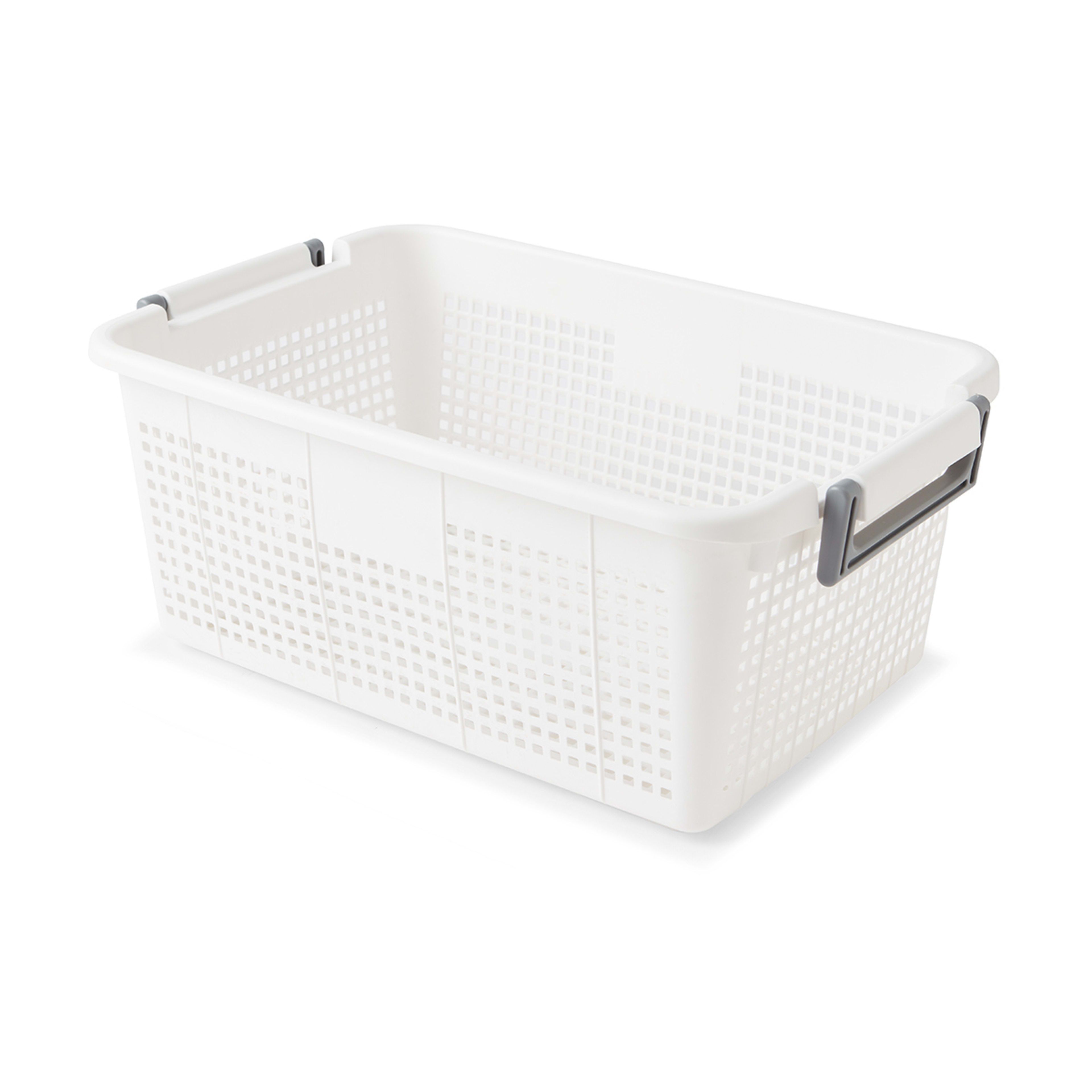 14.5L Small Stacking Basket - White - Kmart