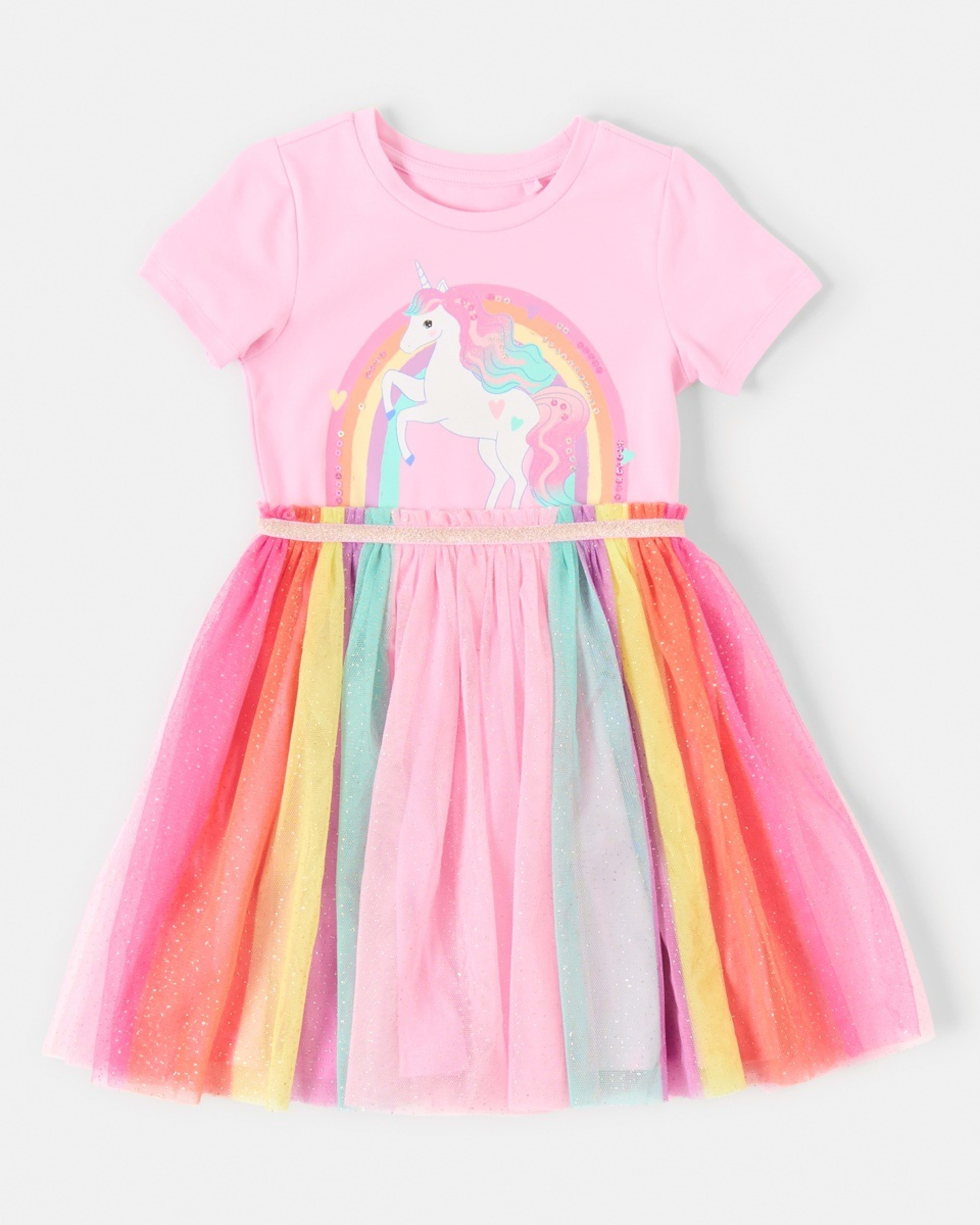 8 Short Sleeve Tutu Dress Pnk Unicrn, 8 of 9