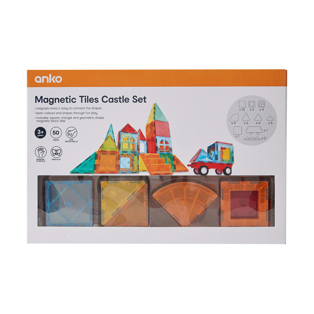50 Piece Tiles Castle Set Kmart