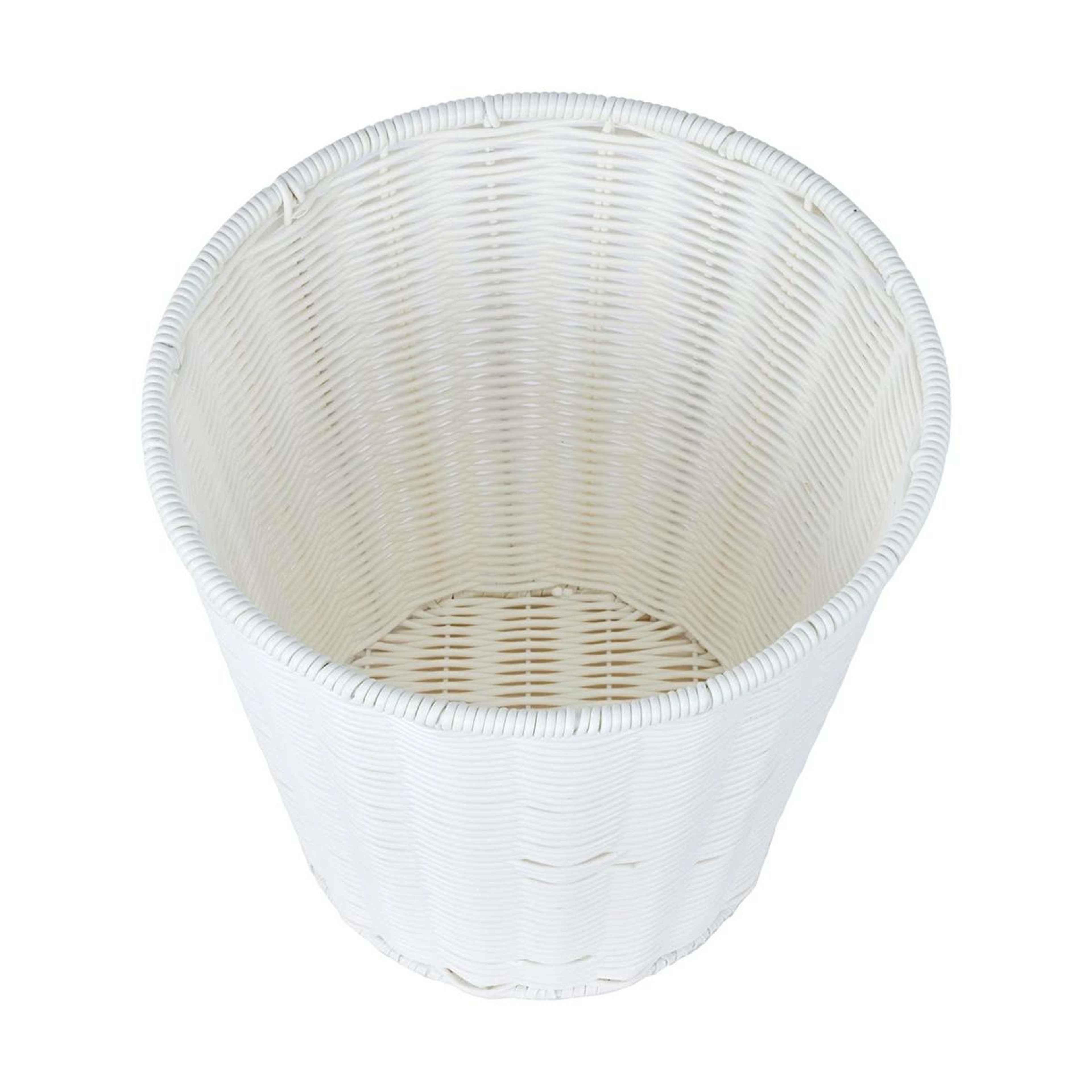 1 White Rattan Look Waste Bin