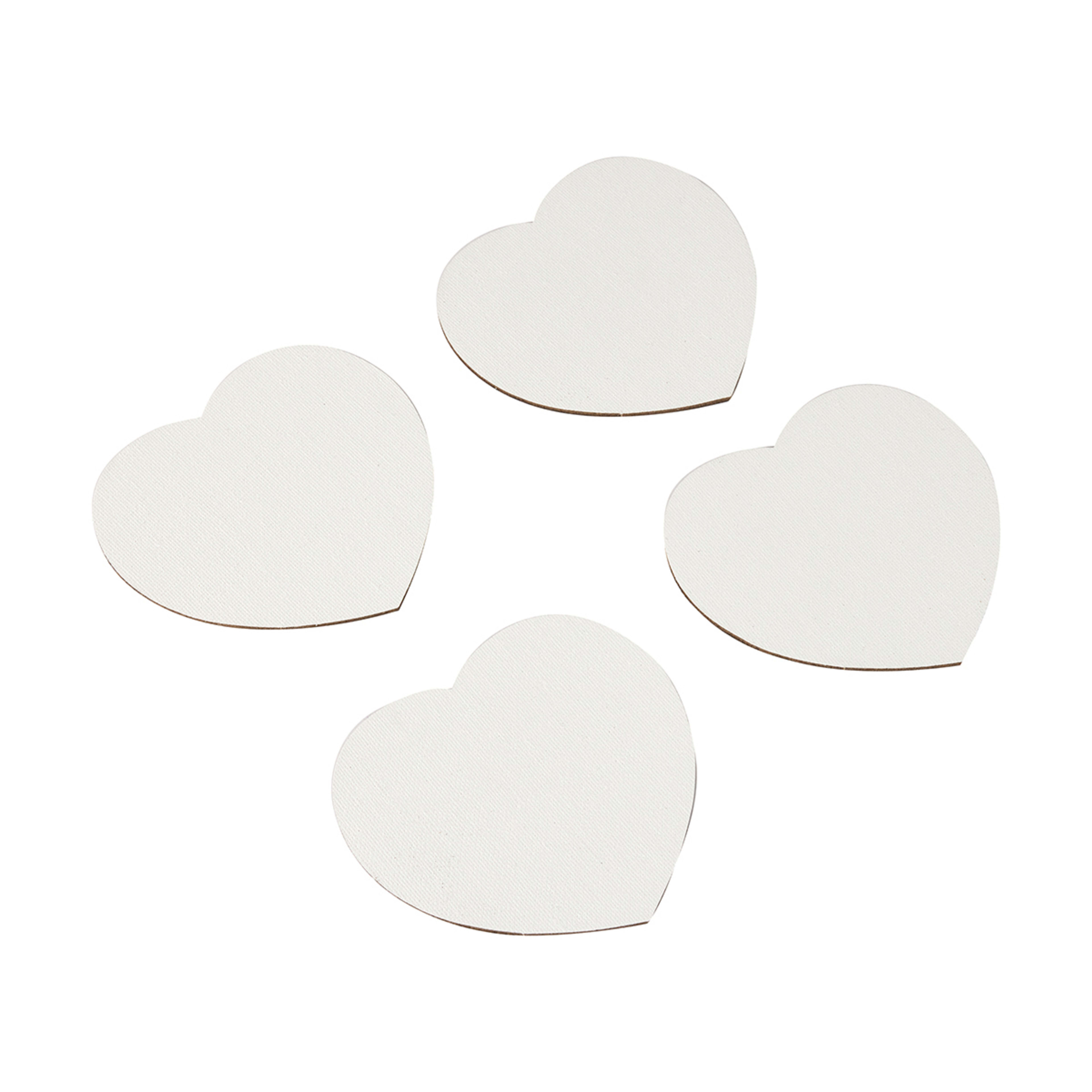 2 4 Pack Paintable Heart Canvas Fridge Magnets, 2 of 6