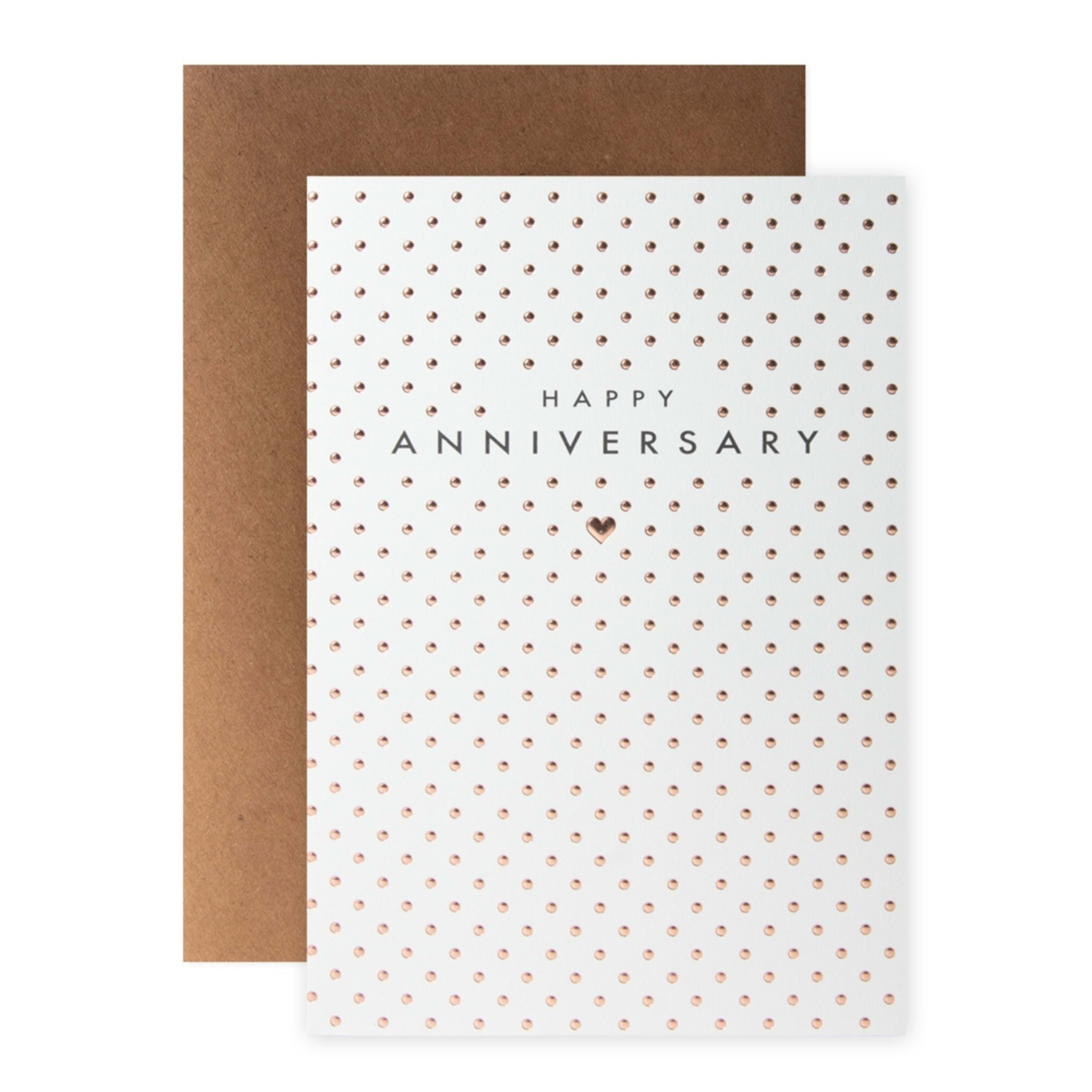 1 Connections from Hallmark Anniversary Card - Rose Gold Spots