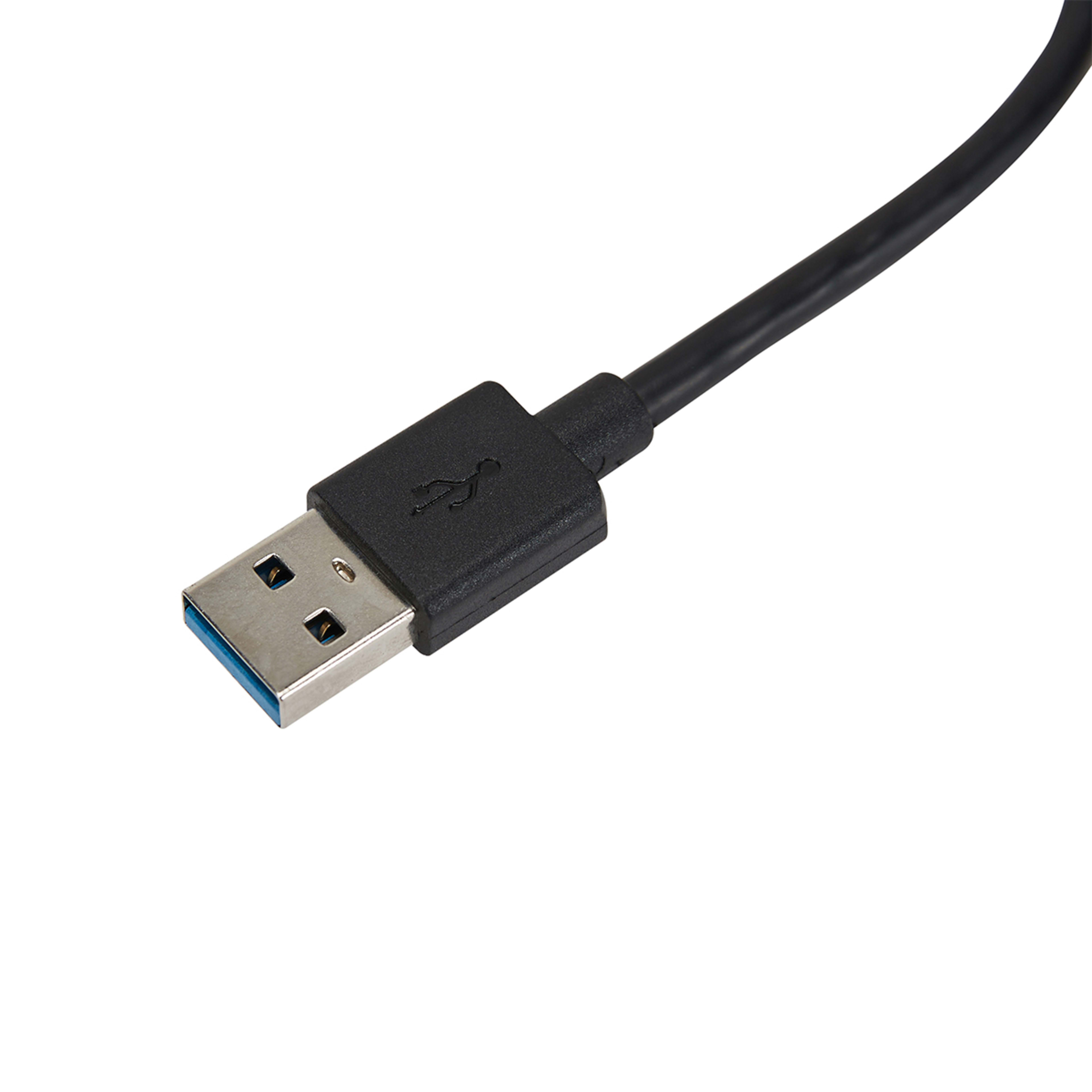 4 USB Ports with USB Adaptor Black Kmart