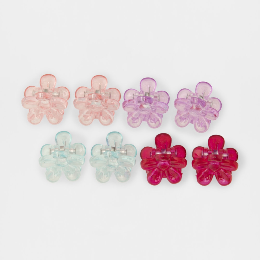 8 Pack Flower Claw Hair Clips - Kmart