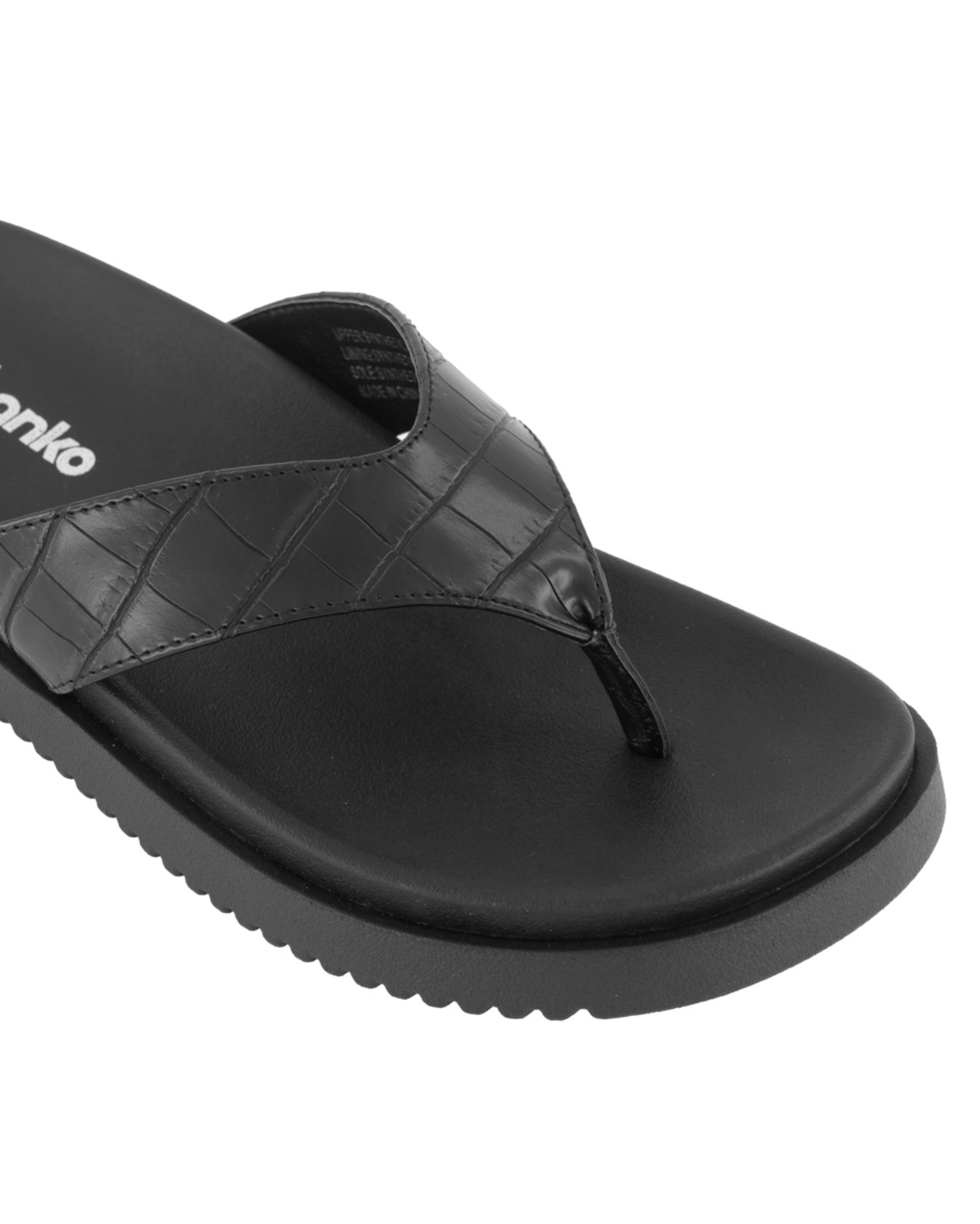3 Chunky Toe Post Slides CROC BLACK, 3 of 3