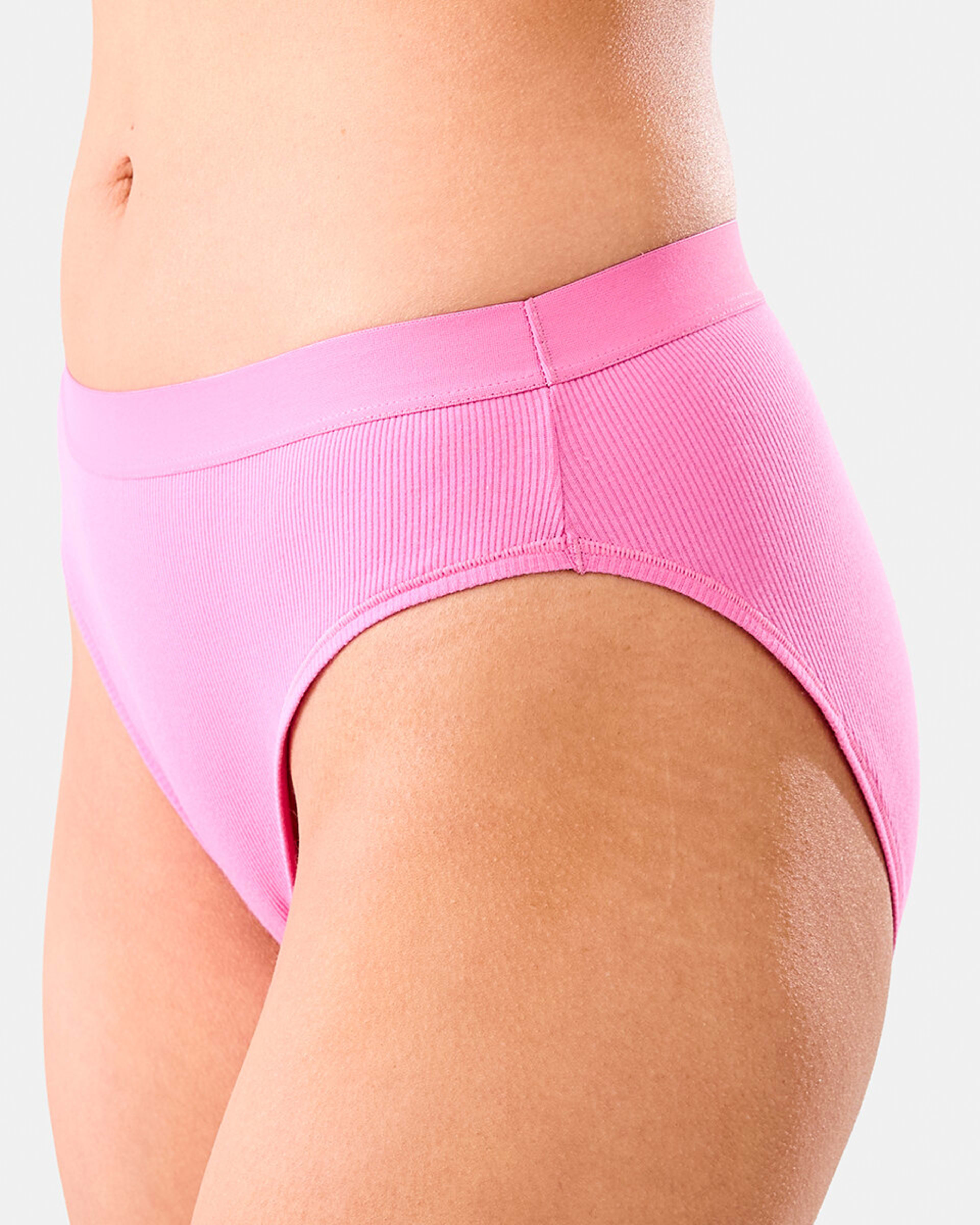 2 Ribbed Bikini Briefs Pop Pink, 2 of 7