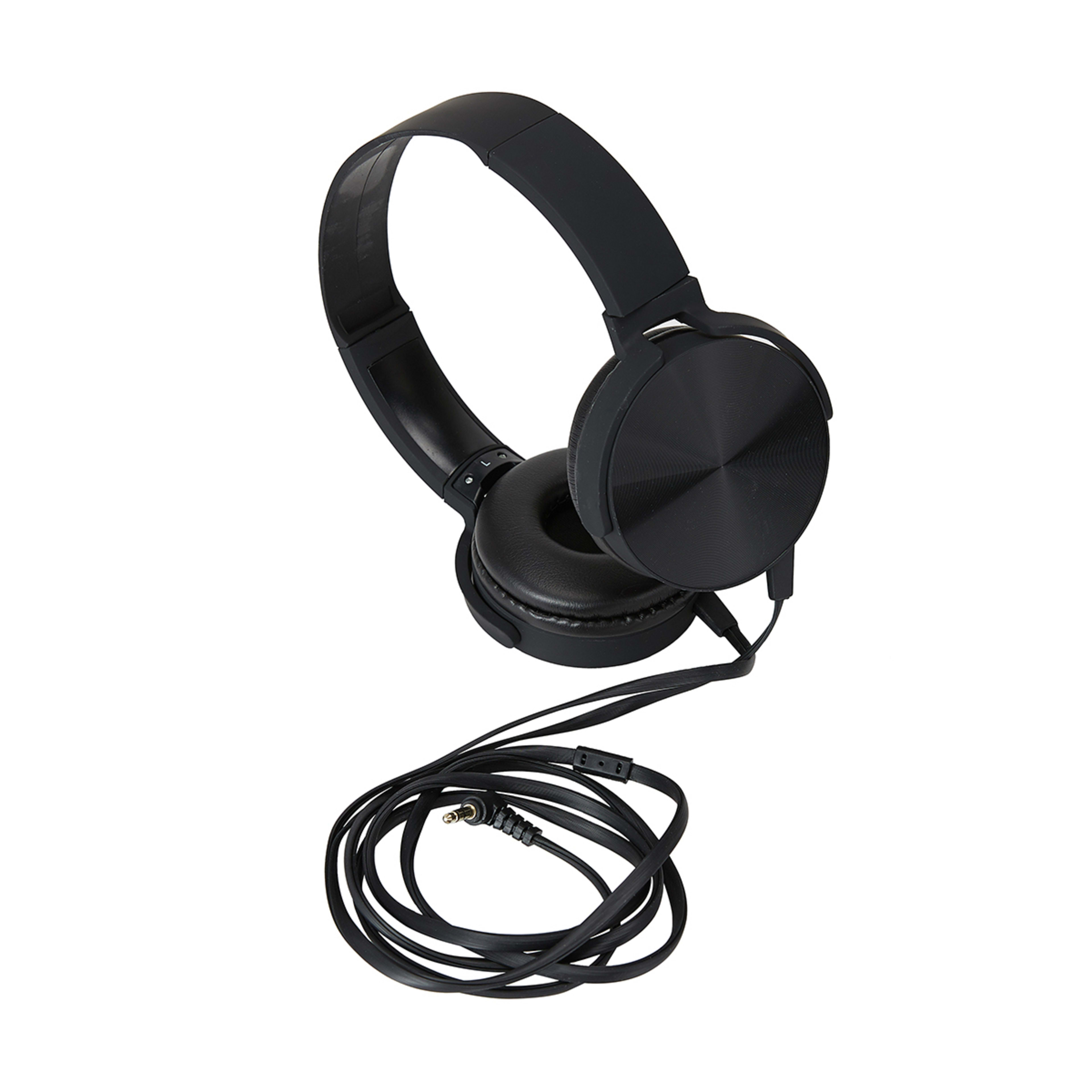 OnEar Wired Headphones Black Kmart