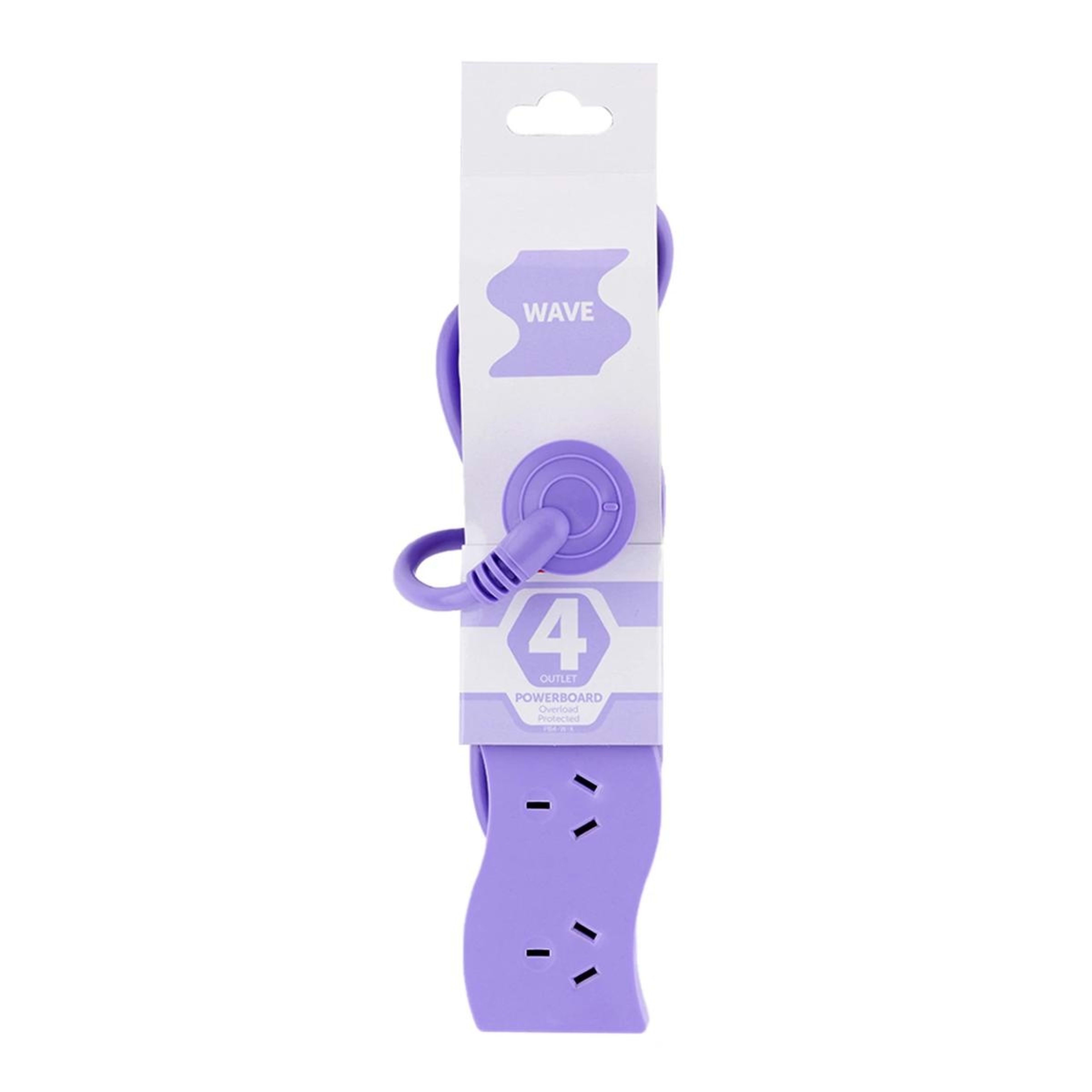 4 Arlec 4 Outlet Wave Overload Protected Powerboard - Lilac, 4 of 5