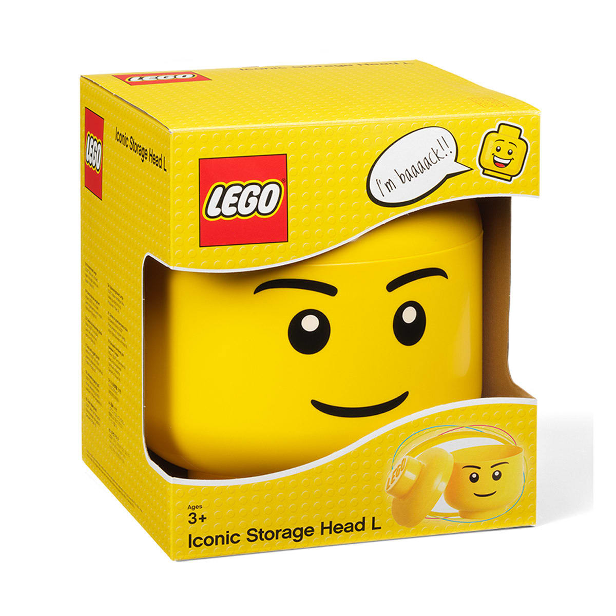 lego head storage bin