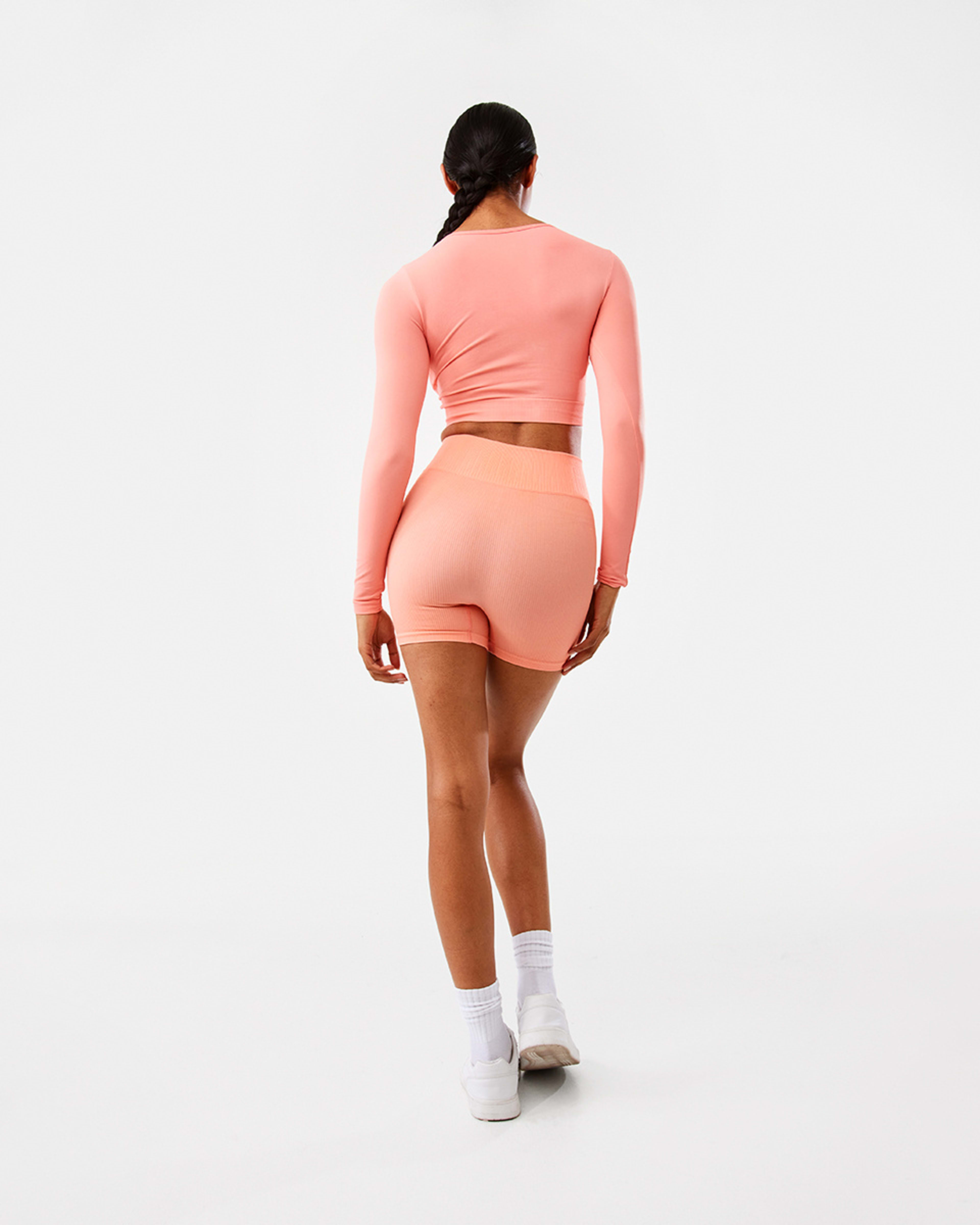 6 Active Womens Seamfree Rib Bike Shorts Spring Pink, 6 of 9