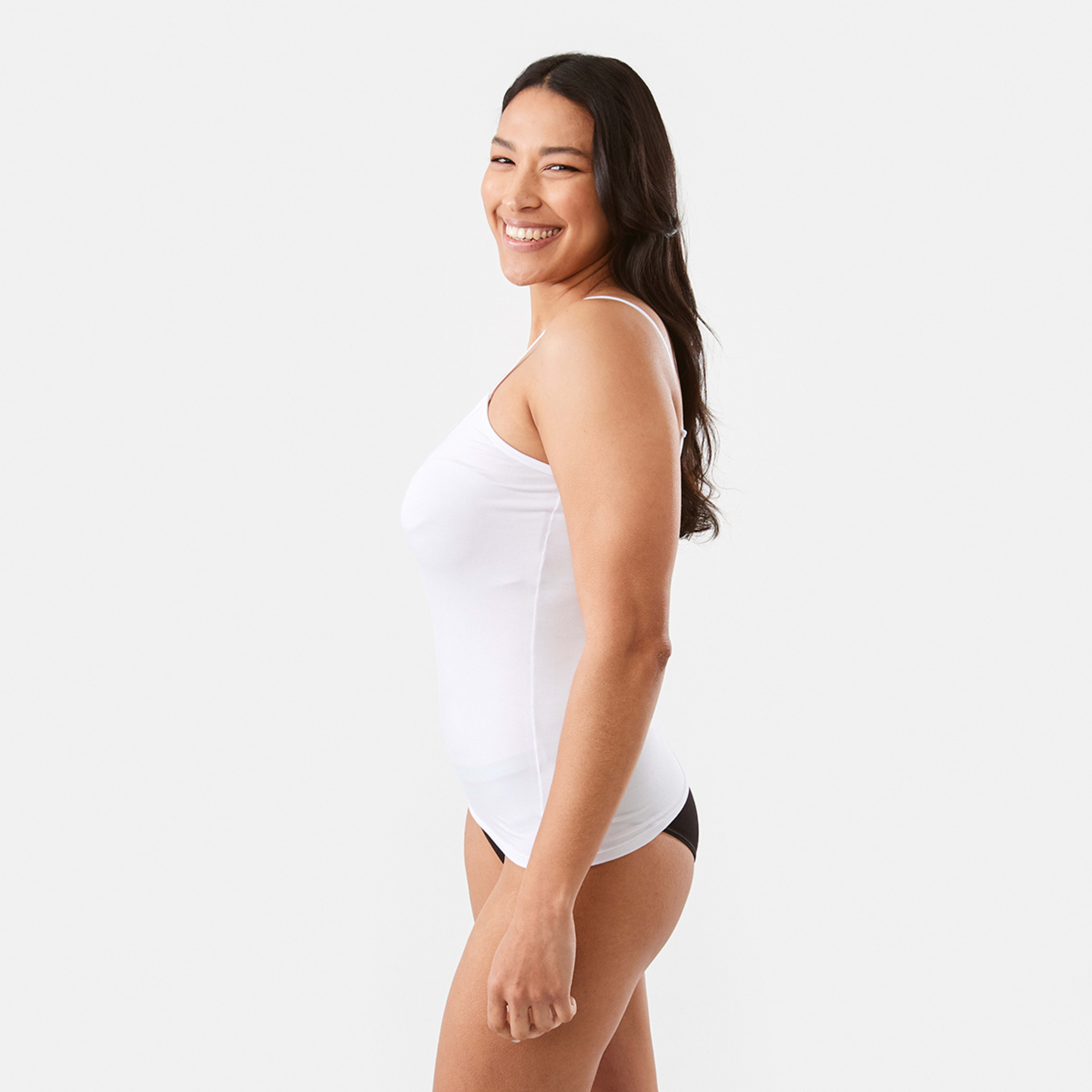 2 2 Pack Bamboo Cami White, 2 of 6