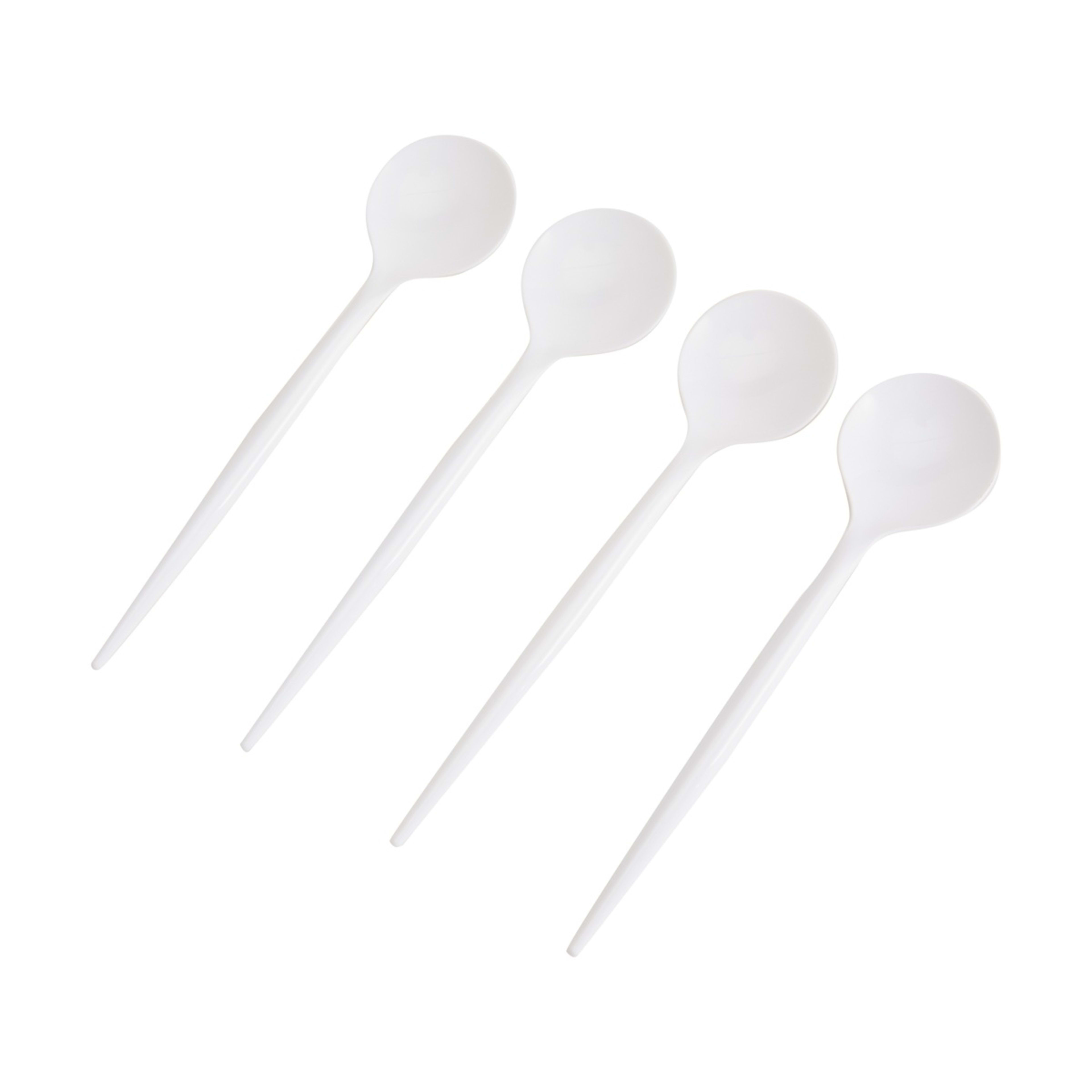 1 30 Piece White Reusable Spoons