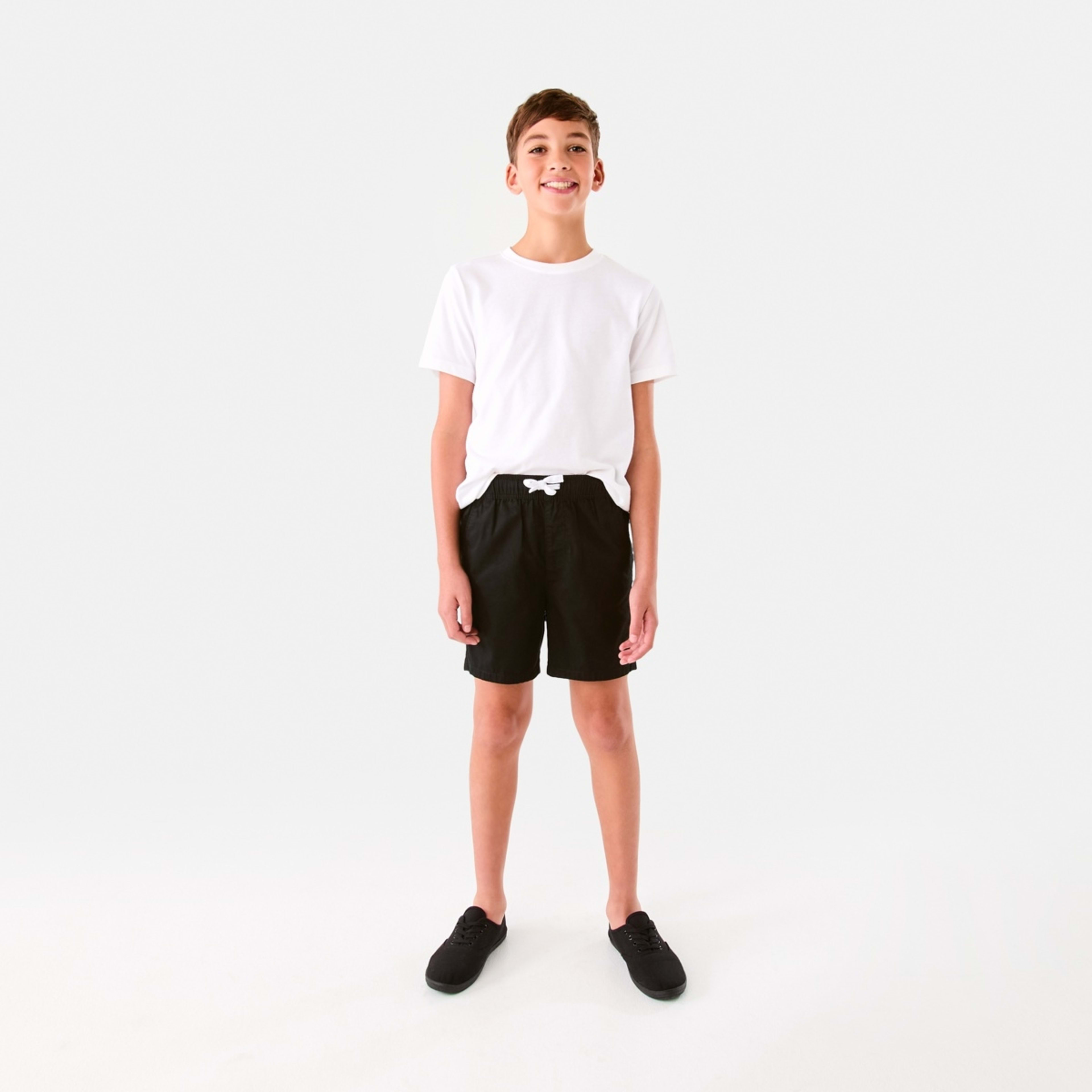 5 Solid Twill Shorts Black, 5 of 8