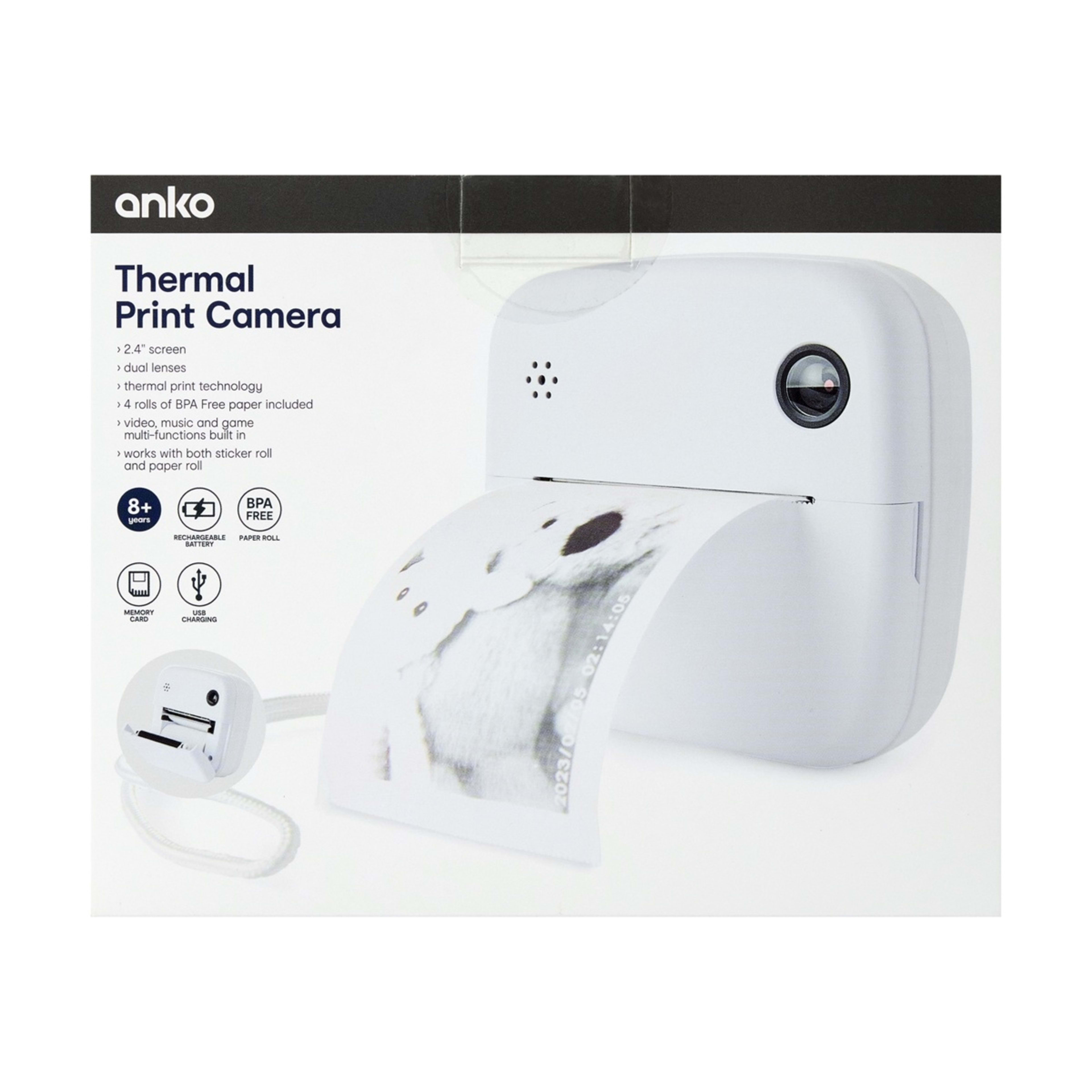 1 Thermal Print Camera - White, 1 of 10