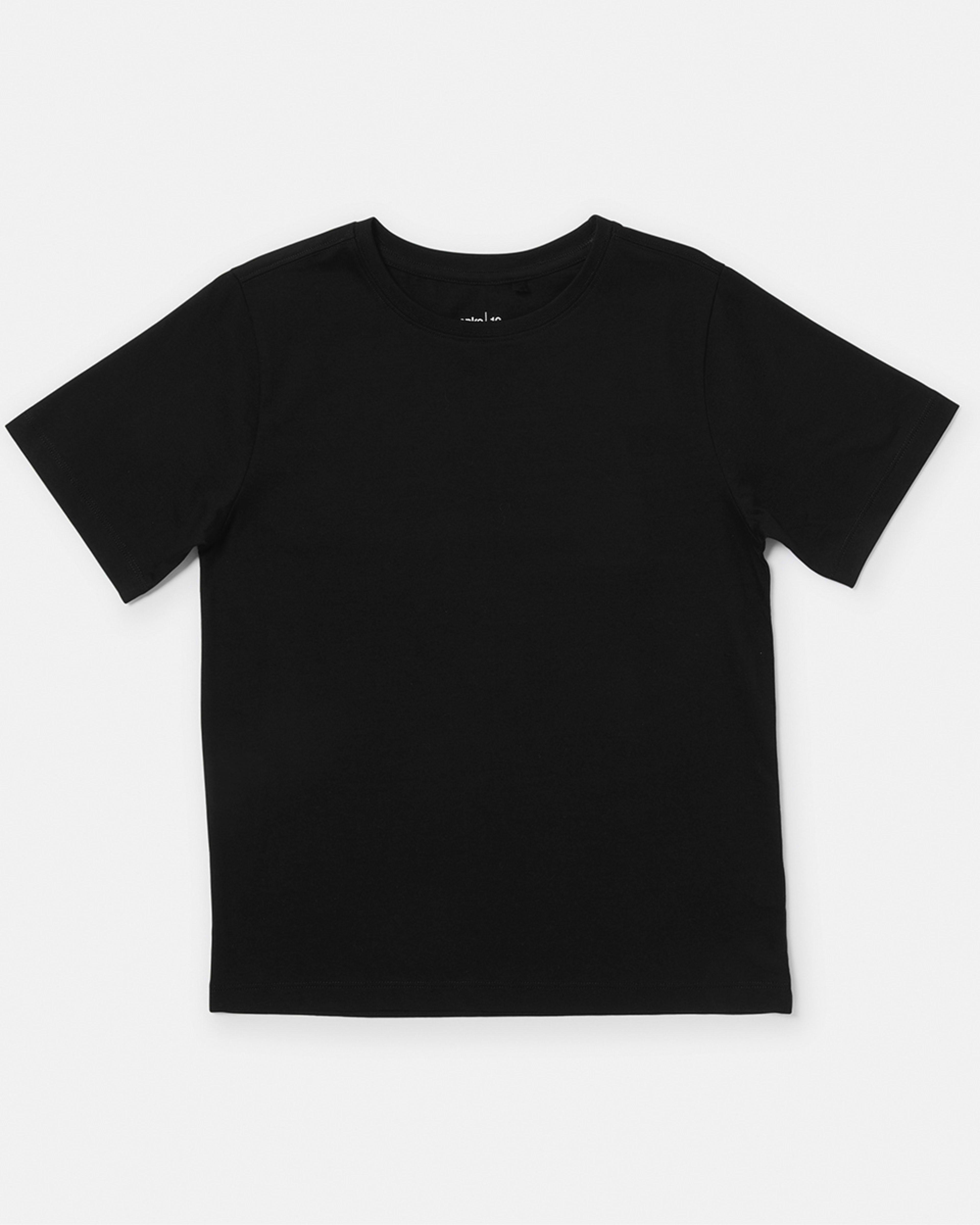 7 Short Sleeve Plain T-shirt BLACK, 7 of 8