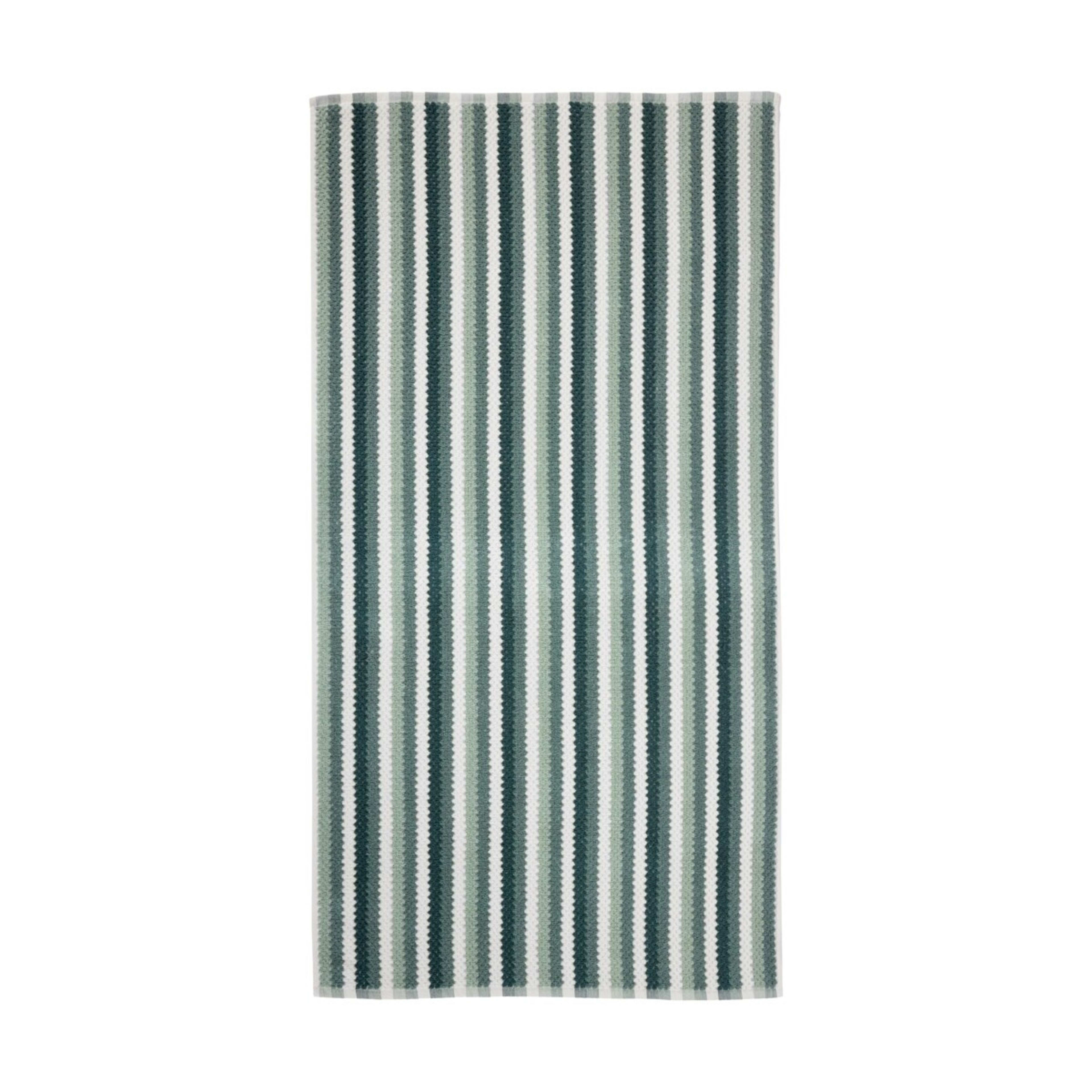 3 Multi Stripe Cotton Bath Towel - Teal, 3 of 6