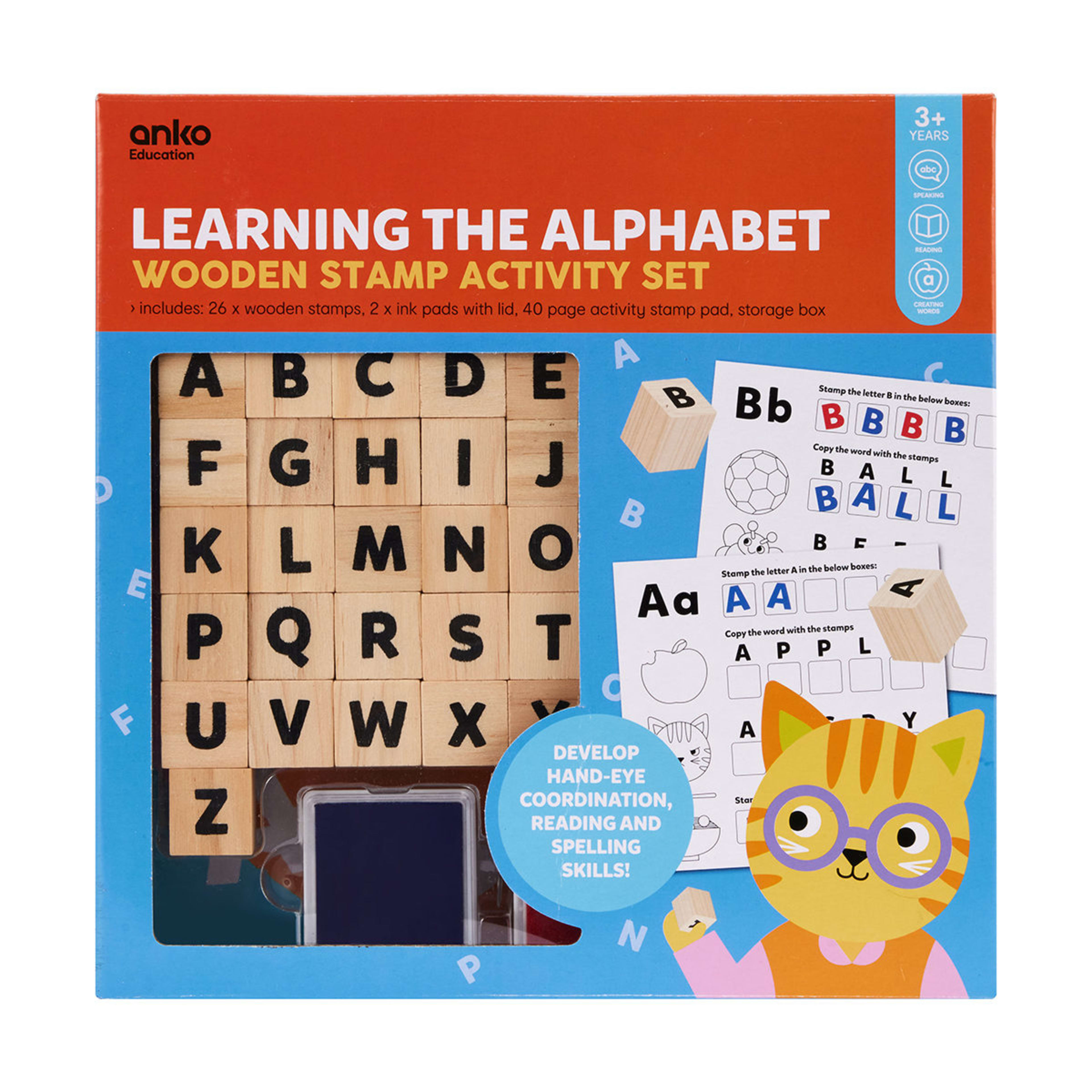 1 Wooden Stamp Activity Set - Learning the Alphabet, 1 of 9