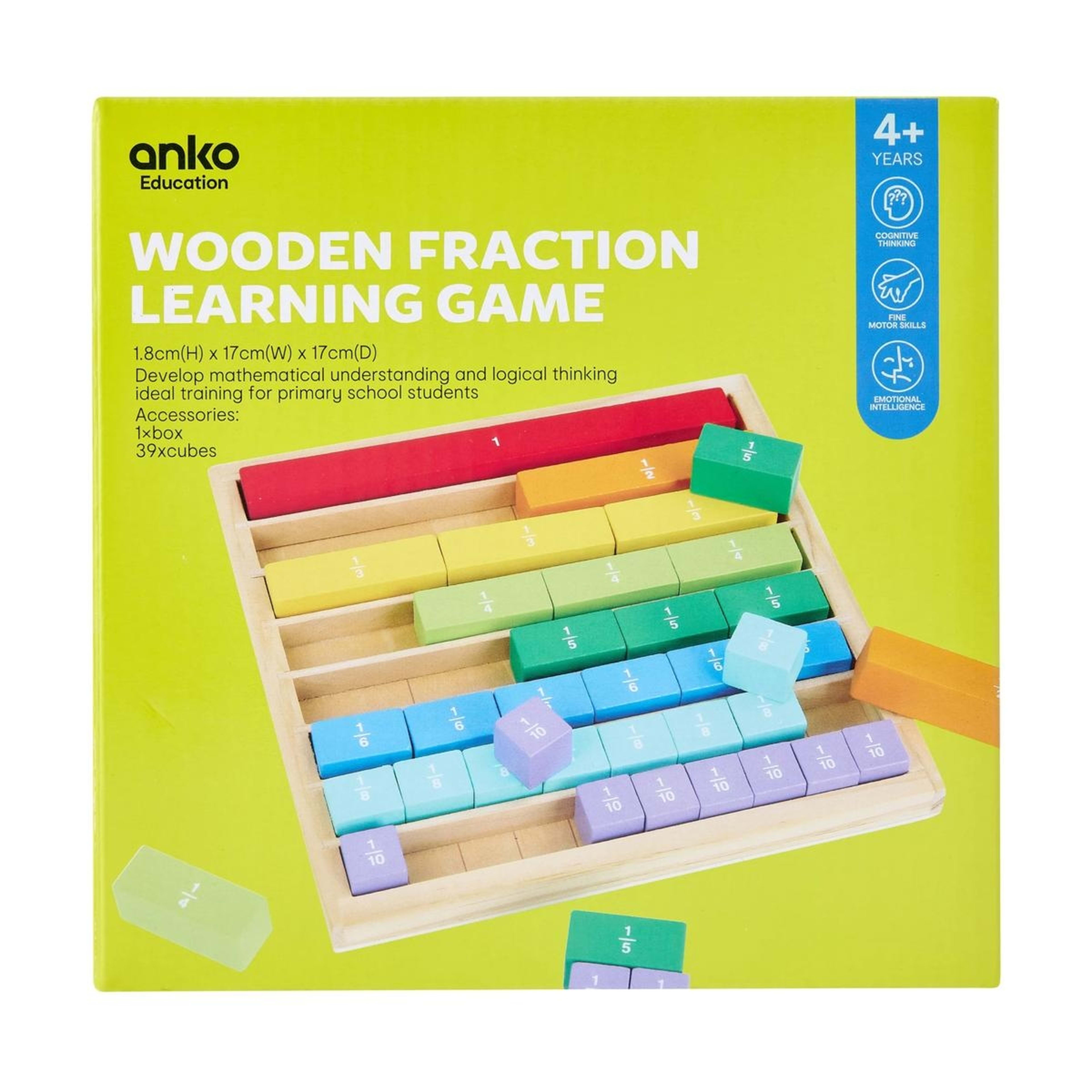 1 Wooden Fraction Learning Game