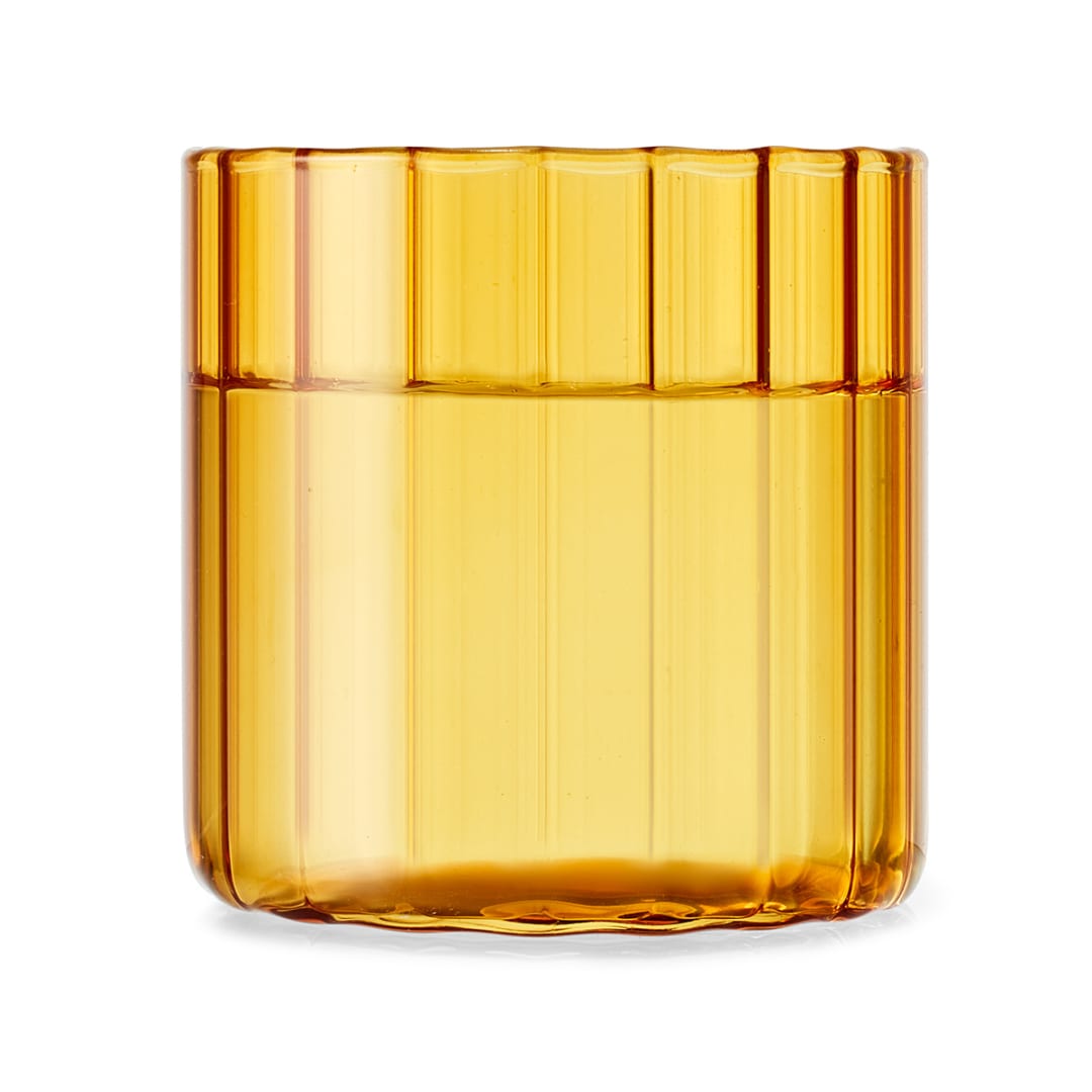 6 Amber Wavy Tumblers Kmart