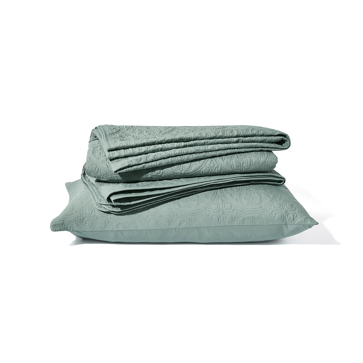 Aria Quilted Coverlet Queen/King Bed, Sage Kmart
