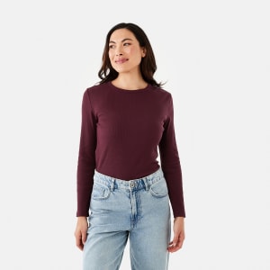 Long Sleeve Rib Crew T-s