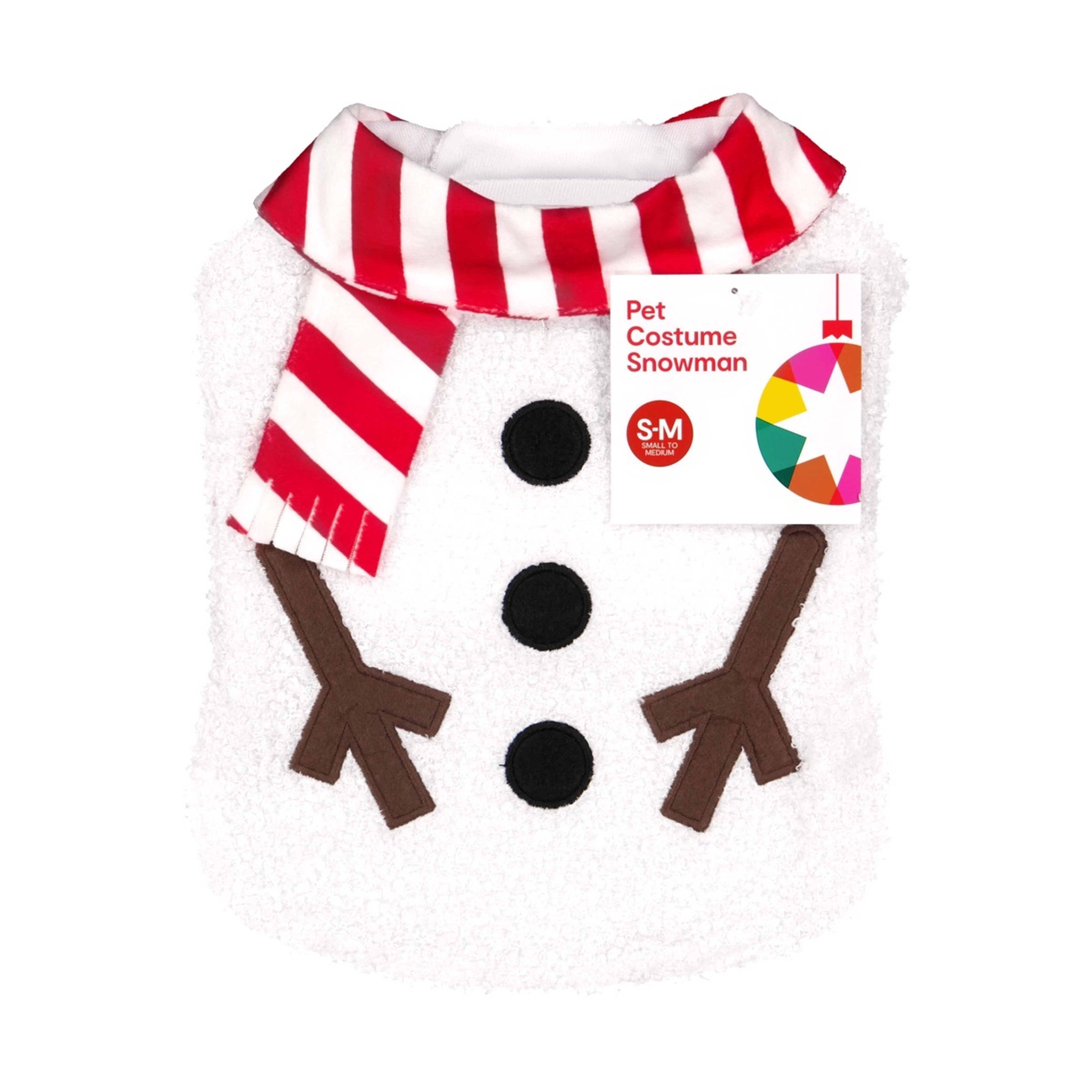 10 Pet Snowman Costume - Small/Medium, 10 of 10