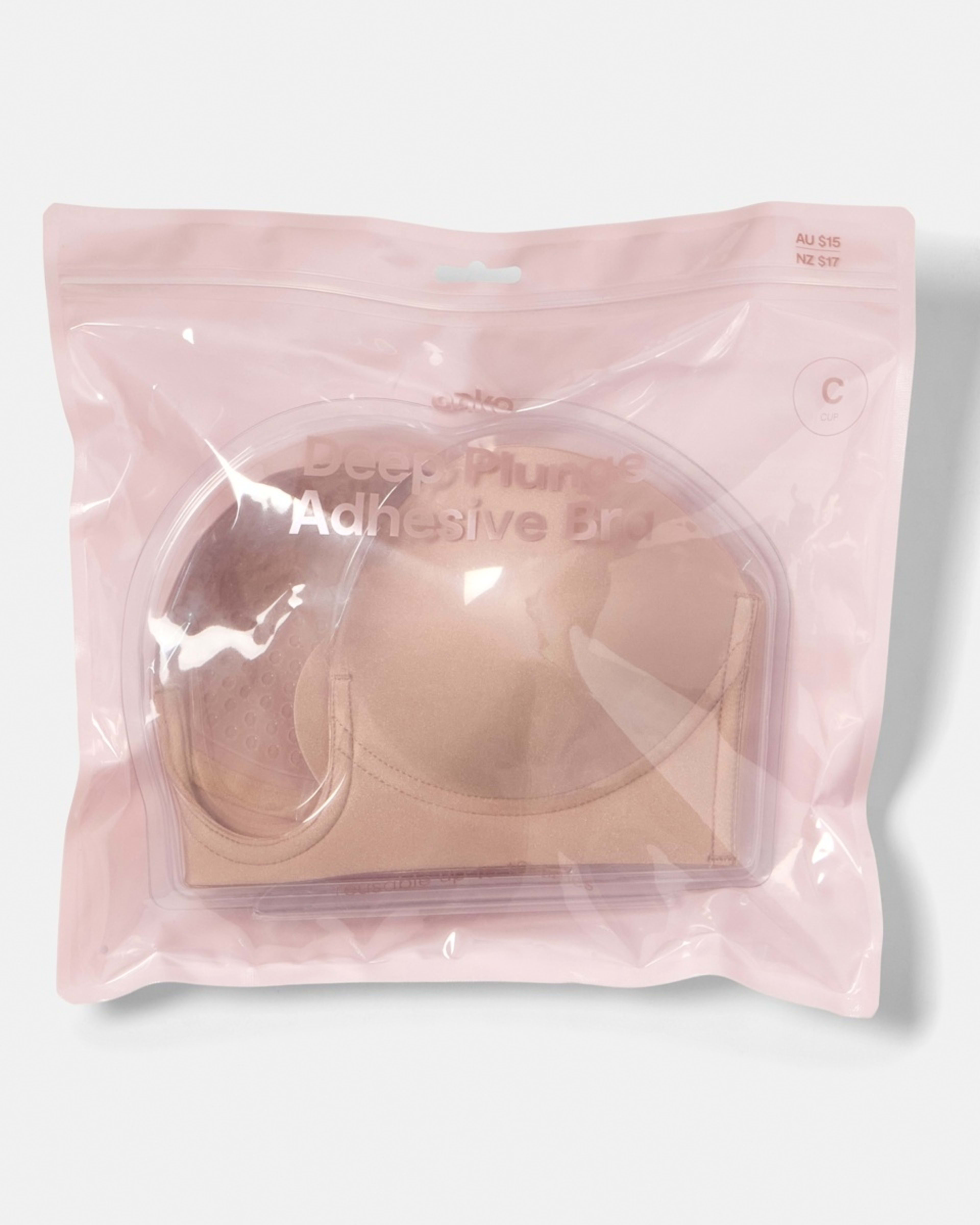 3 Deep Plunge Adhesive Bra Fawn Beige, 3 of 5