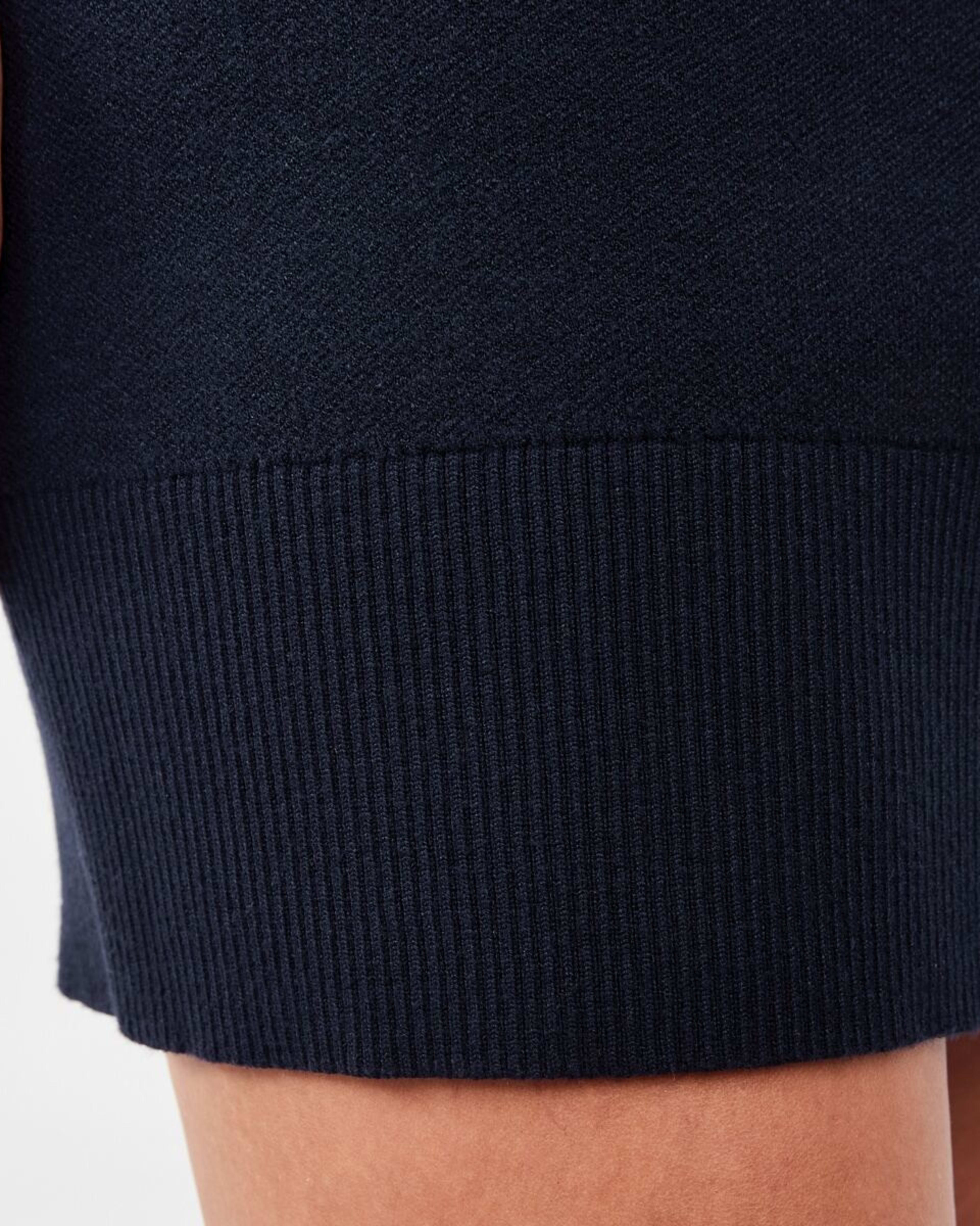 6 Long Sleeve Mock Neck True Knit Mini Dress Navy Blaze, 6 of 7
