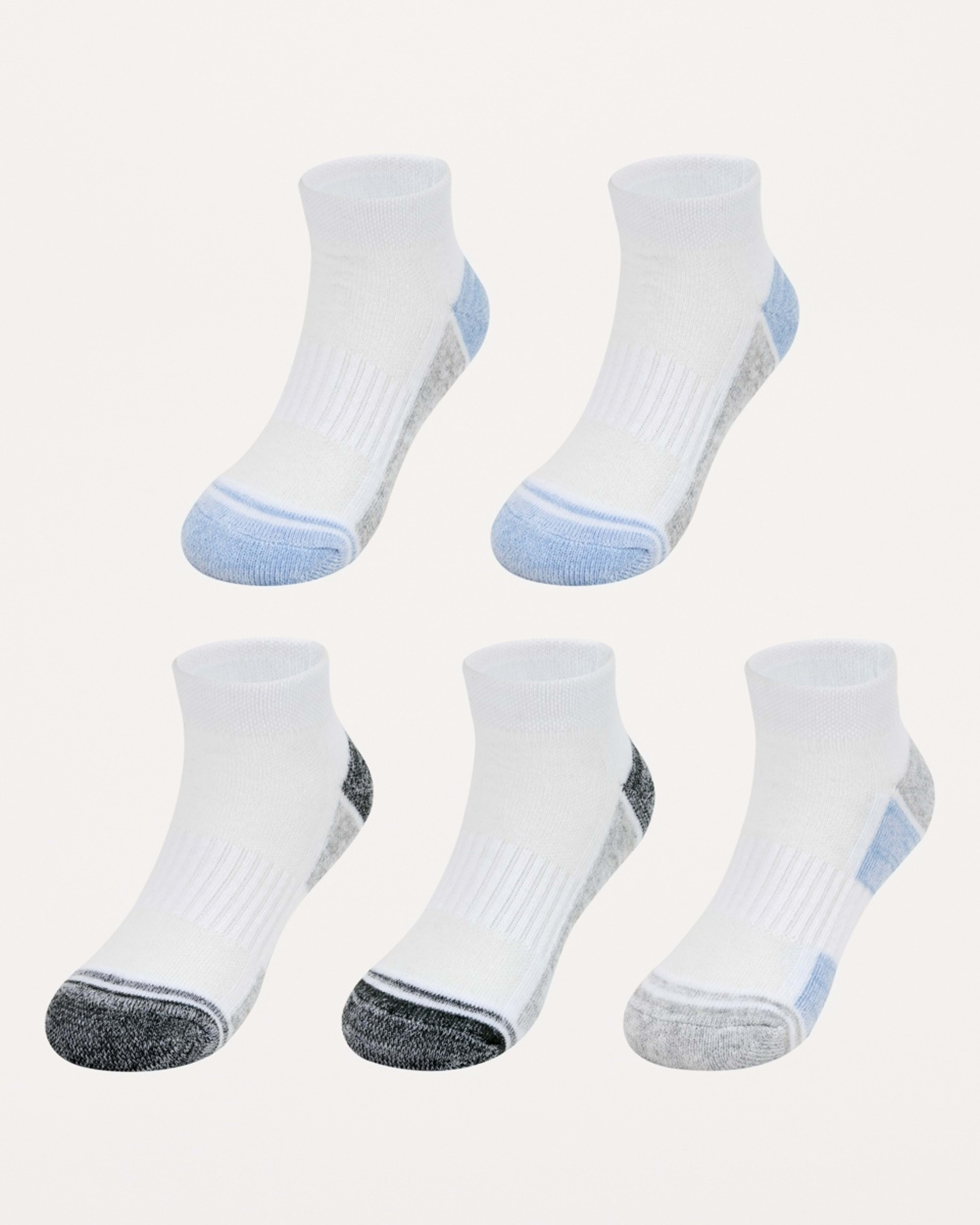 1 5 Pack Low Cut Sports Socks BLUES, 1 of 3
