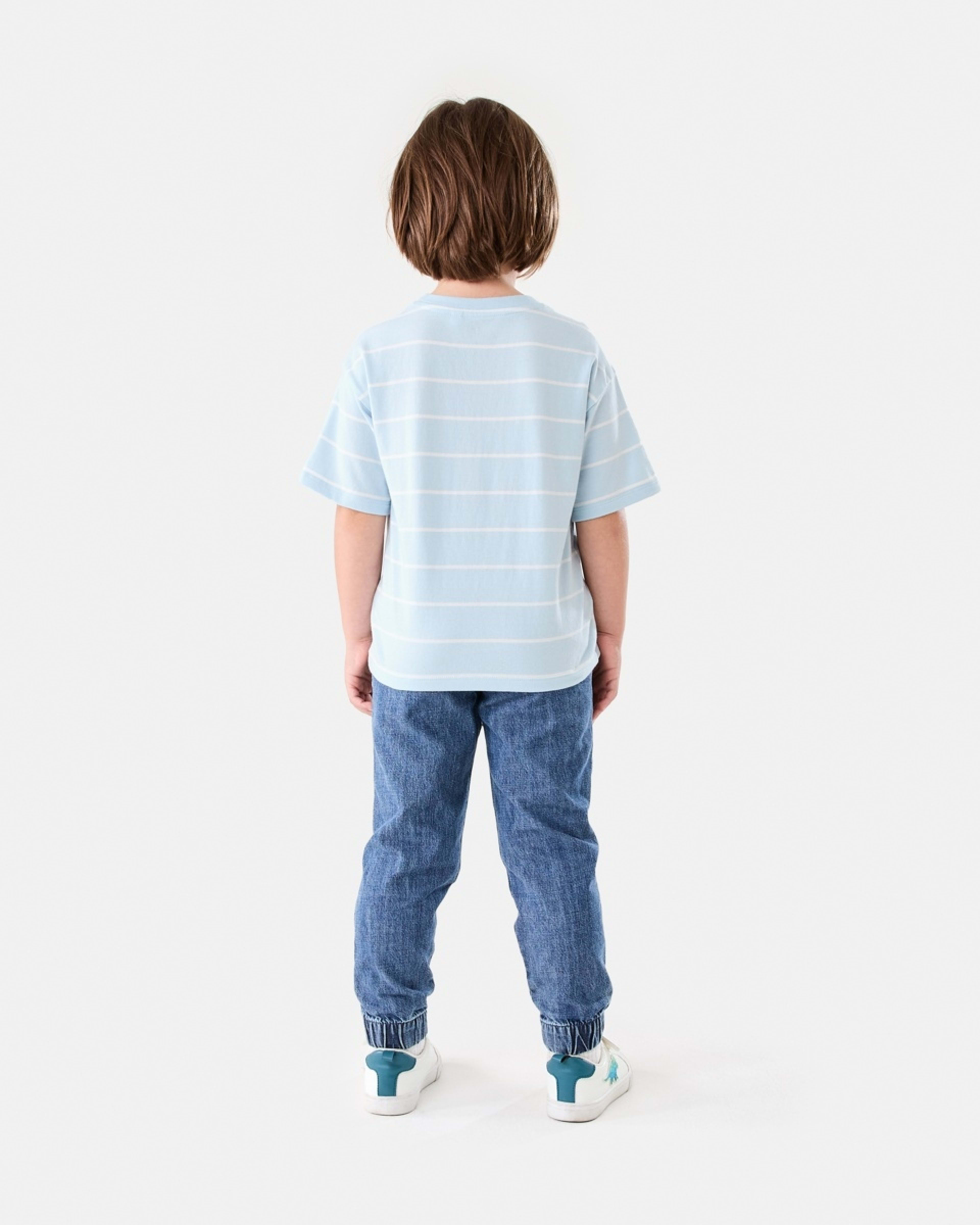 6 Stripe T-shirt THICK AND THIN STRIPE BLUE, 6 of 6
