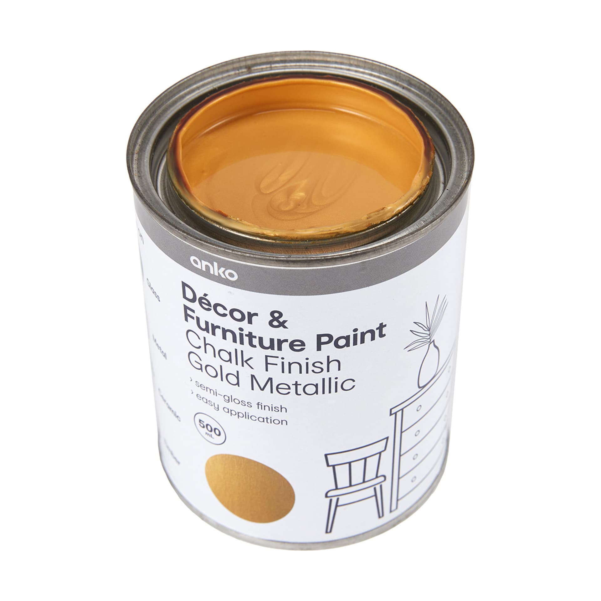 Decor & Furniture Paint Chalk Finish Gold Metallic Kmart