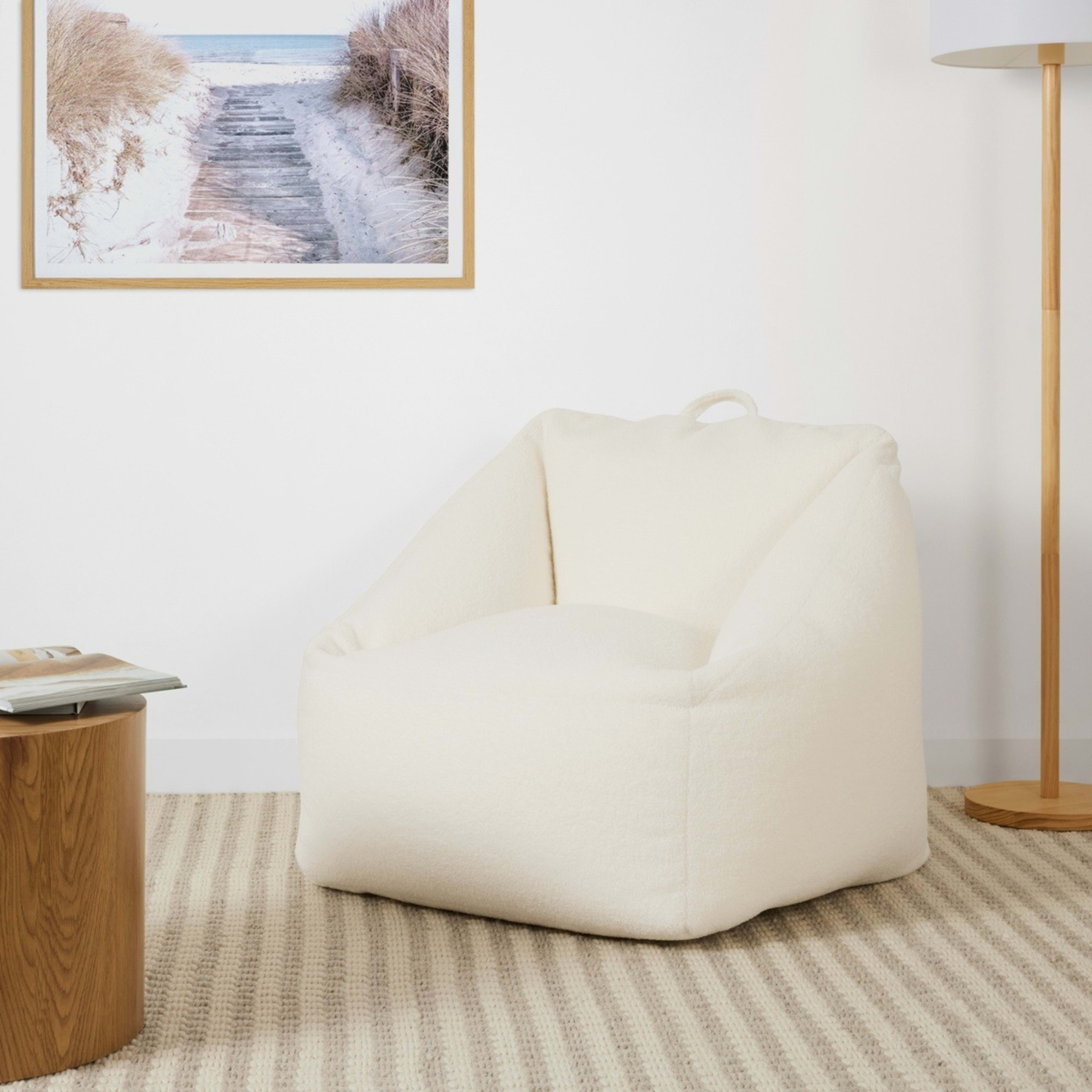 1 Boucle Bean Bag - White