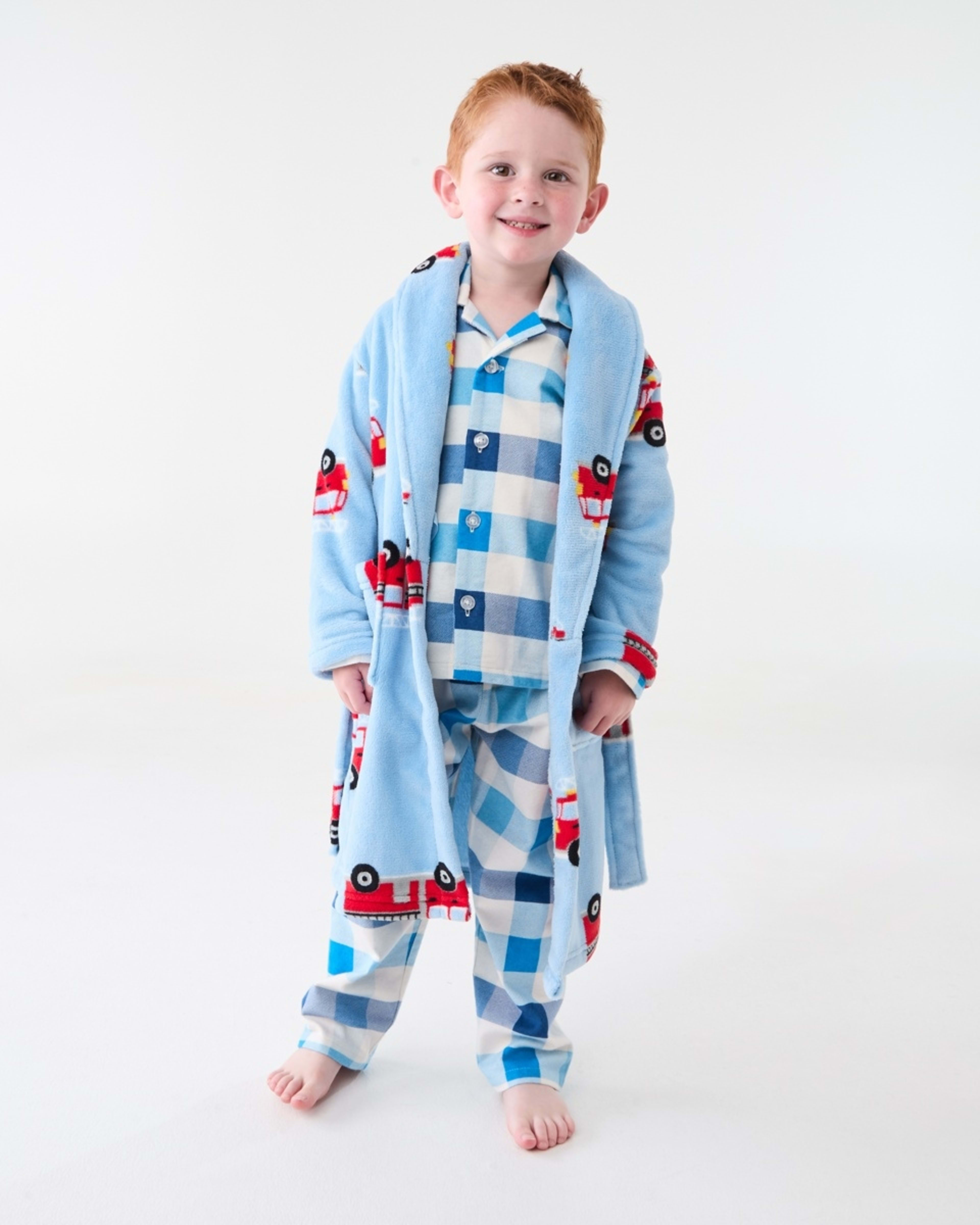 1 Gown Firetrucks Blue