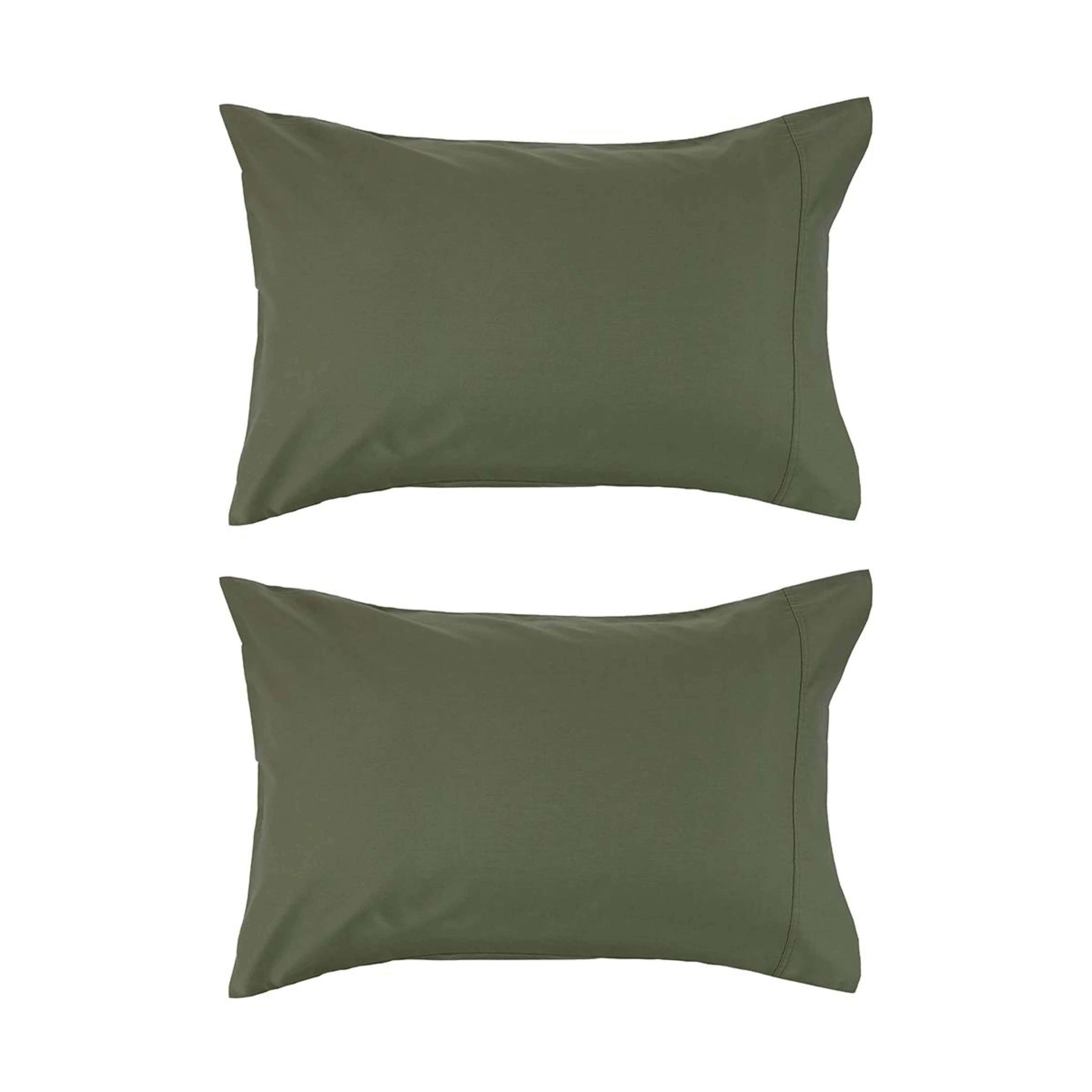 1 2 Pack 500 Thread Count Australian Grown Cotton Standard Pillowcases - Forest