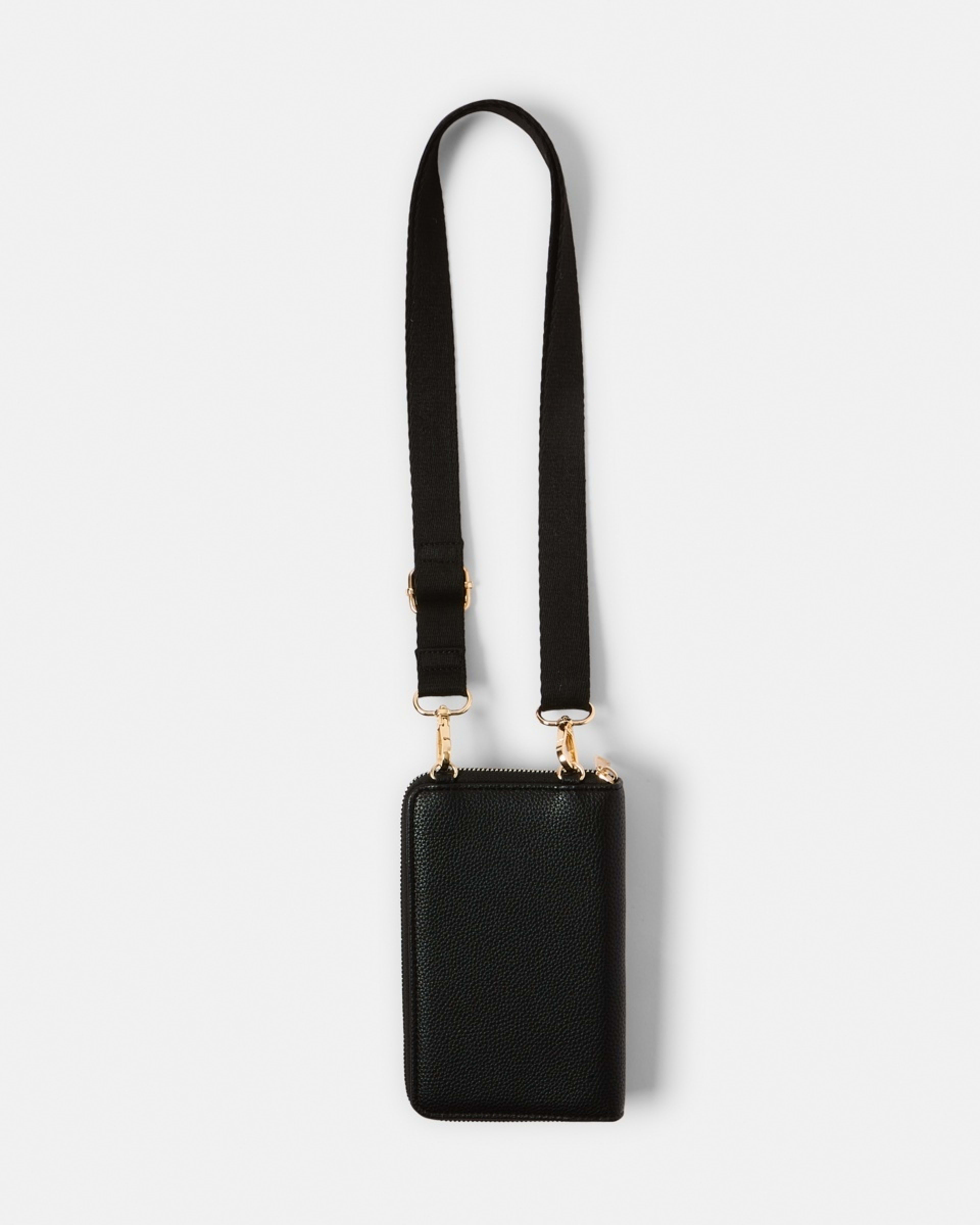 2 Sim Fabric Strap Phone Wallet BLACK, 2 of 4