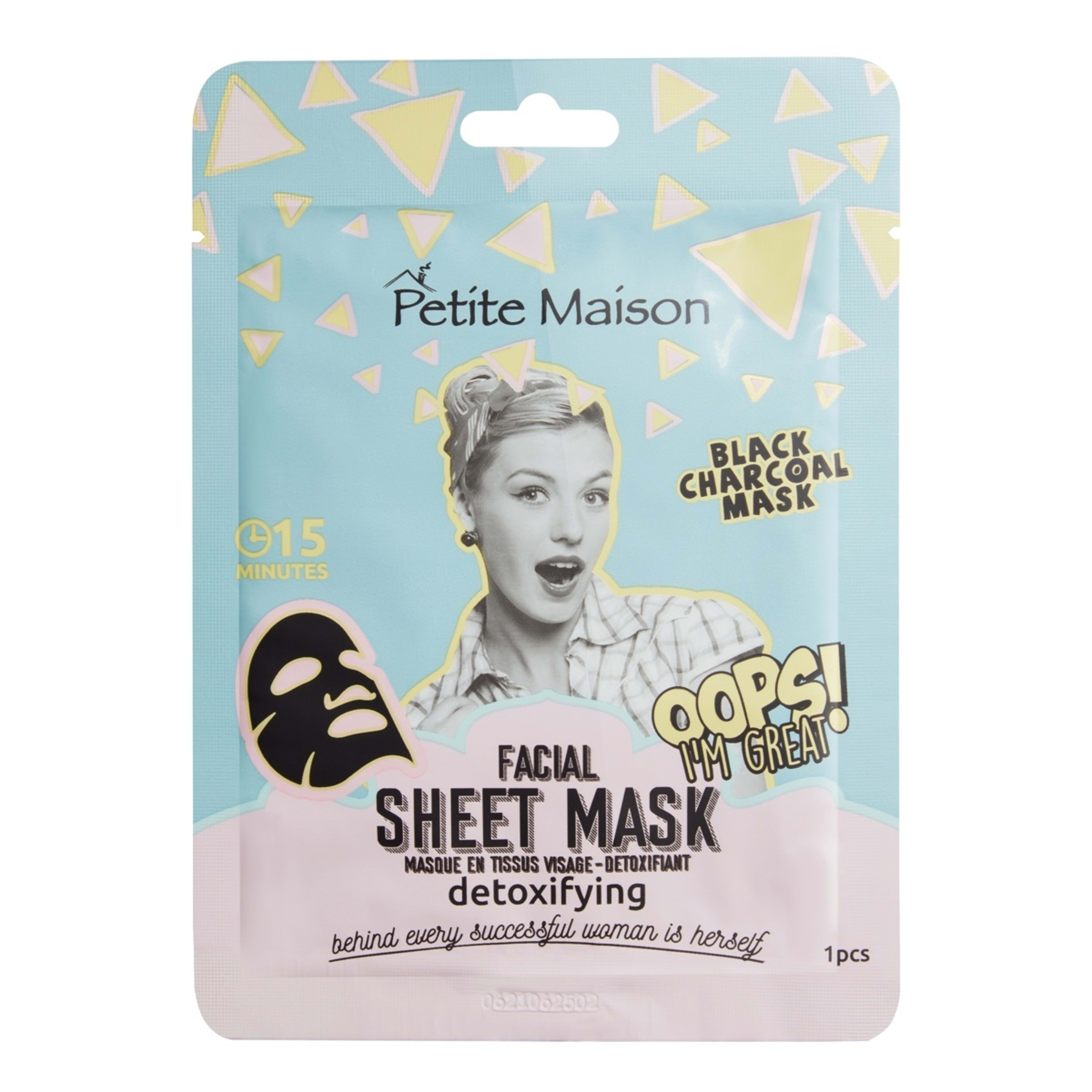 1 Petite Maison Detoxifying Facial Sheet Mask 25ml - Tea Tree Oil, Hyaluronic Acid and Pink Pomelo Extract