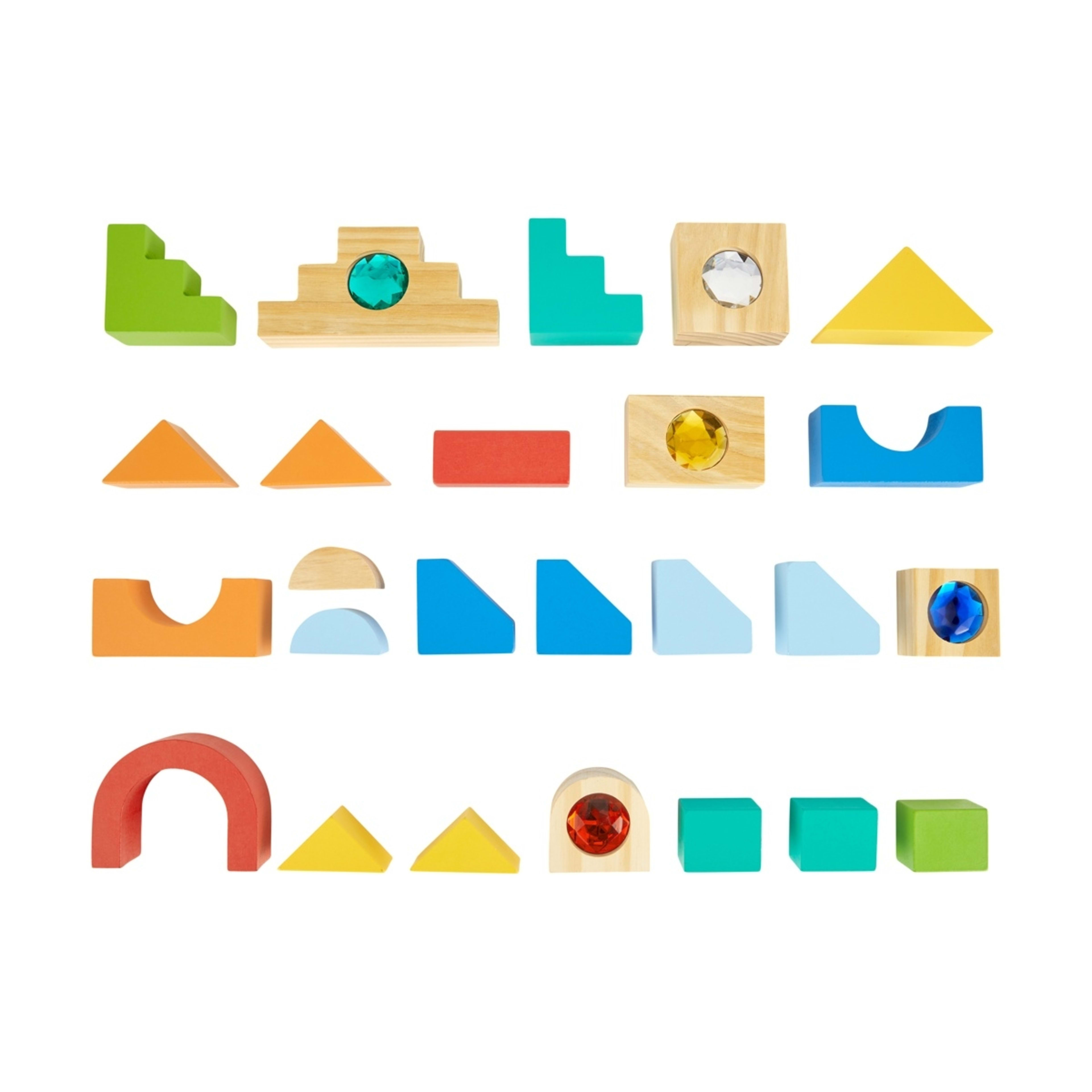 5 Wooden Gem Rainbow Block Set, 5 of 6