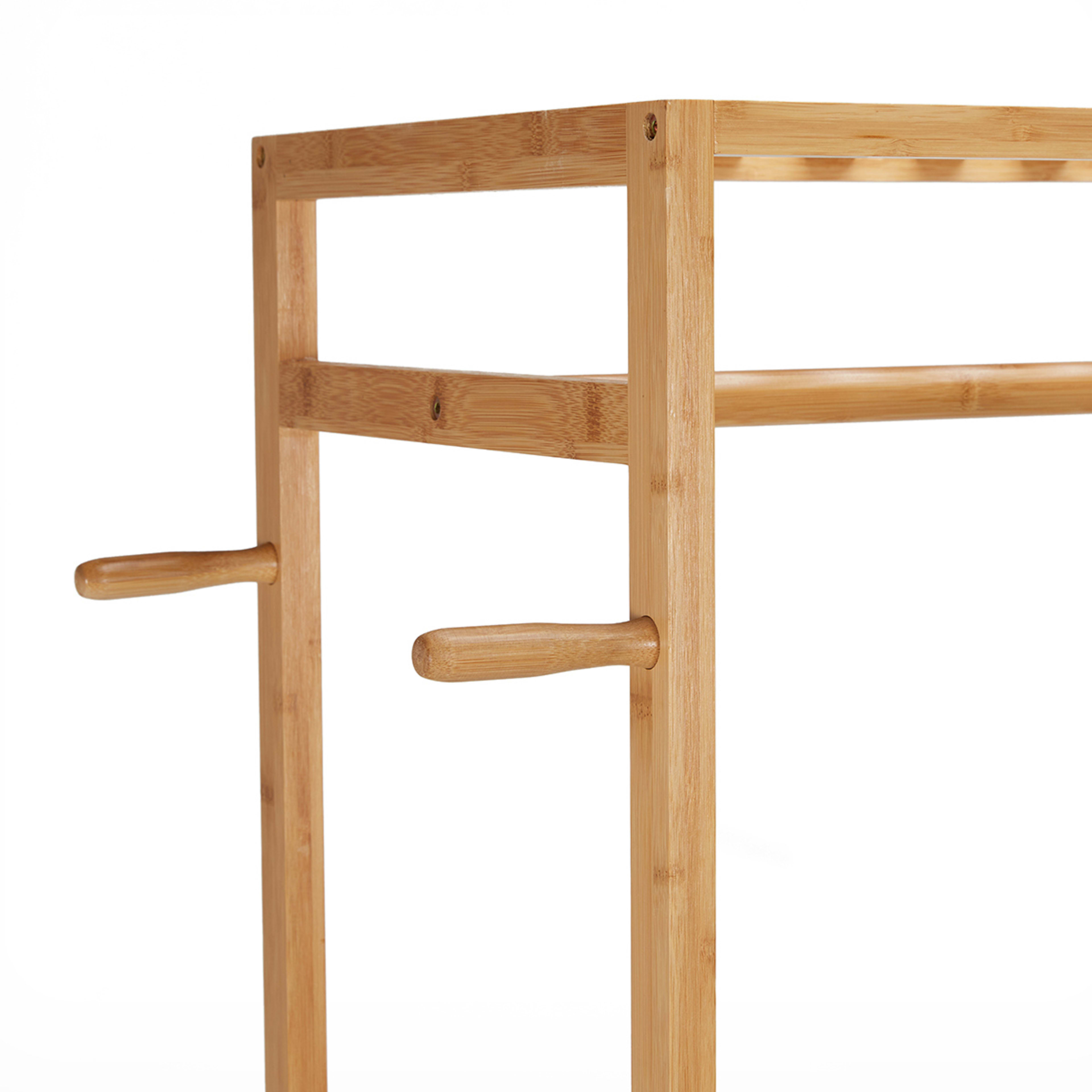 8 Bamboo Garment Rack With Wheels, 8 of 10