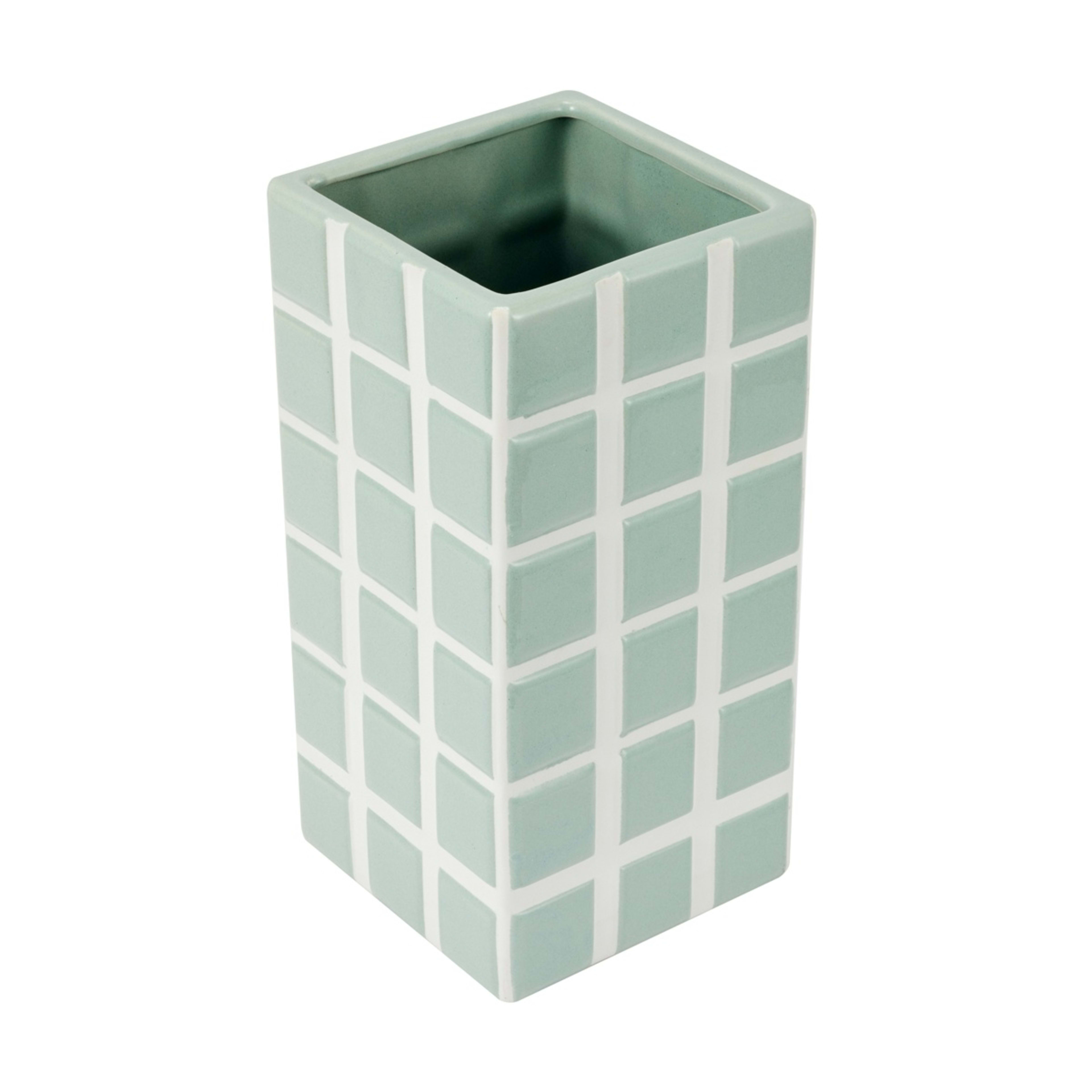 3 Sage Tile Vase, 3 of 4