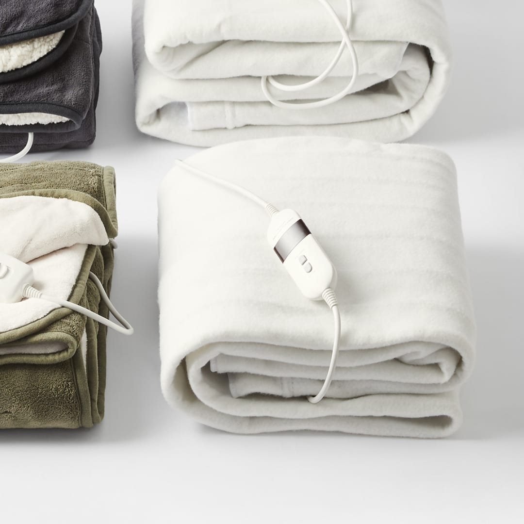 Fitted Electric Blanket King Single Bed, White Kmart NZ